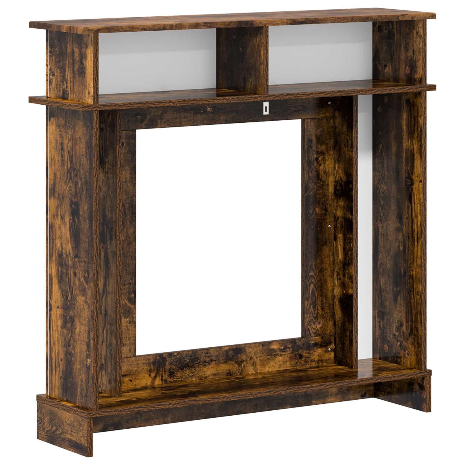 Haardomlijsting Gerookt eiken 102 x 26 x 100 cm Bewerkt hout is nu te koop bij PeponiXL, paradijselijk wonen!