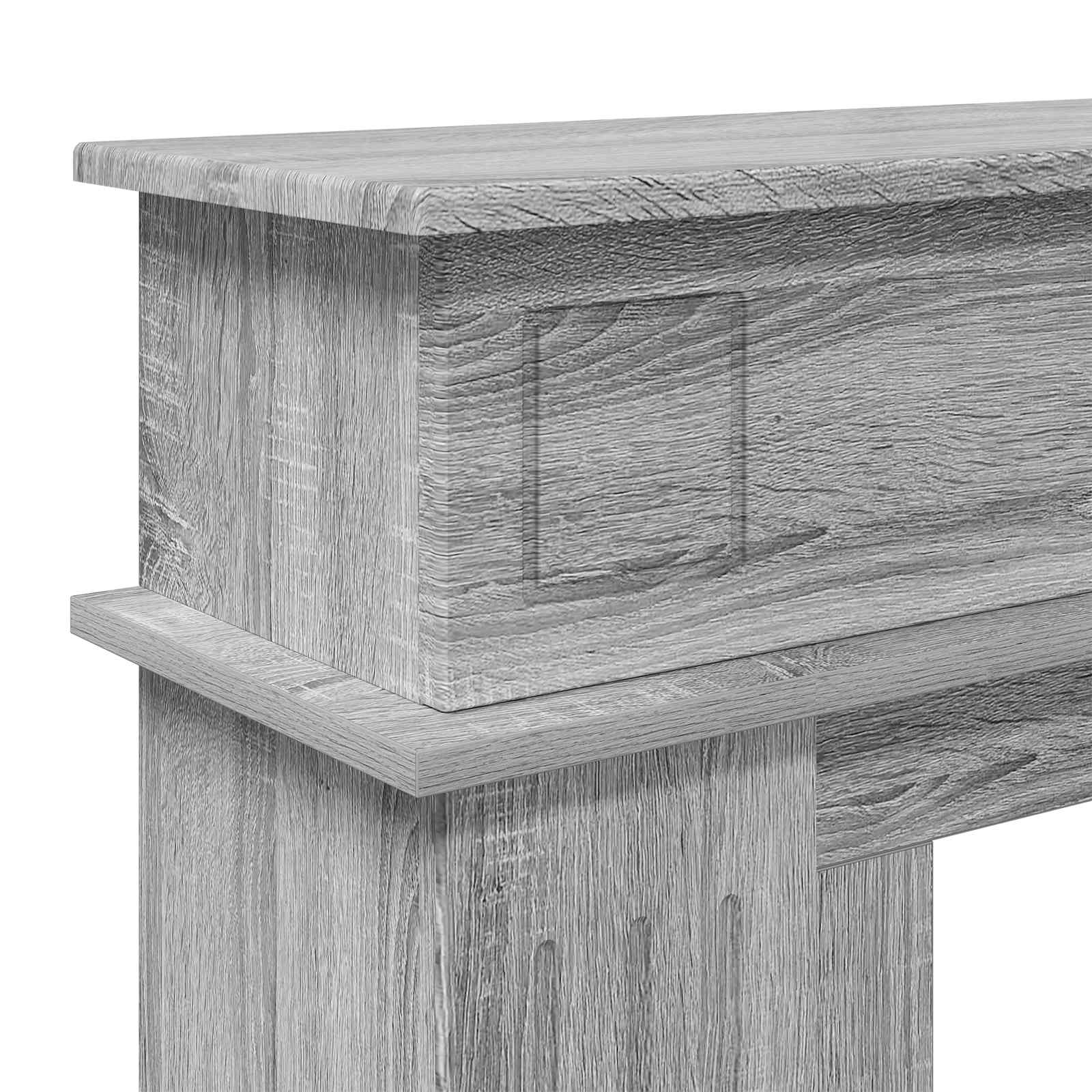 Haardomlijsting Grijs Sonoma 102 x 26 x 100 cm Bewerkt hout is nu te koop bij PeponiXL, paradijselijk wonen!