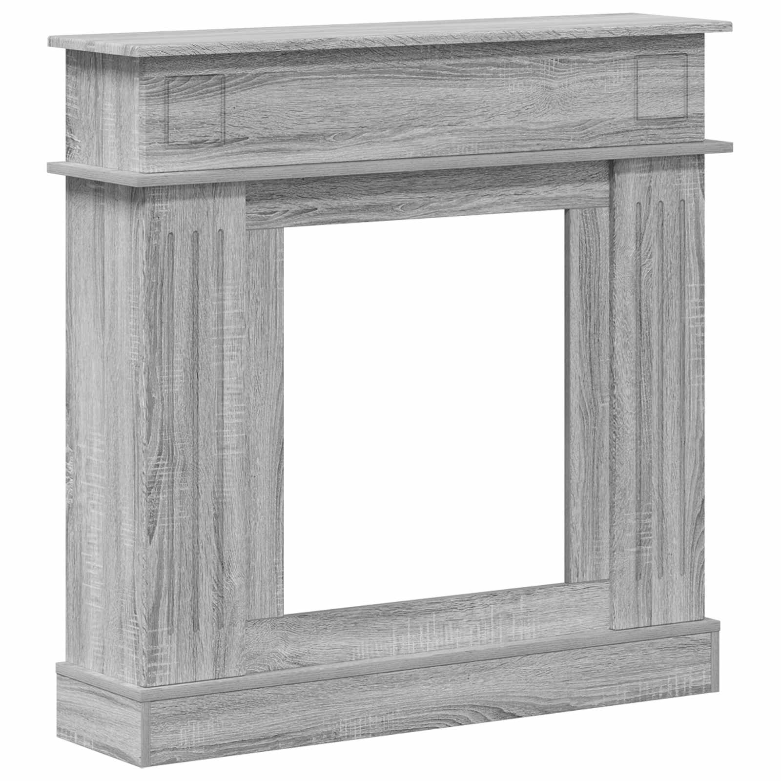 Haardomlijsting Grijs Sonoma 102 x 26 x 100 cm Bewerkt hout is nu te koop bij PeponiXL, paradijselijk wonen!