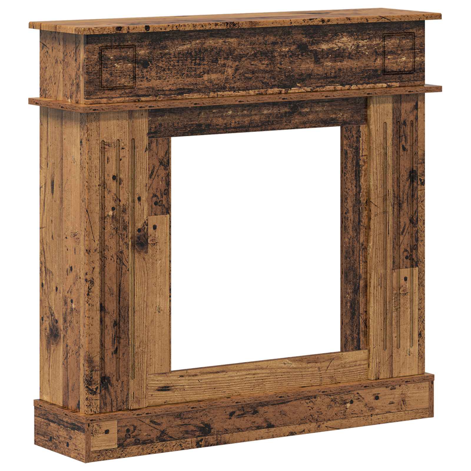 Haardomlijsting Oud hout 102 x 26 x 100 cm Bewerkt hout is nu te koop bij PeponiXL, paradijselijk wonen!