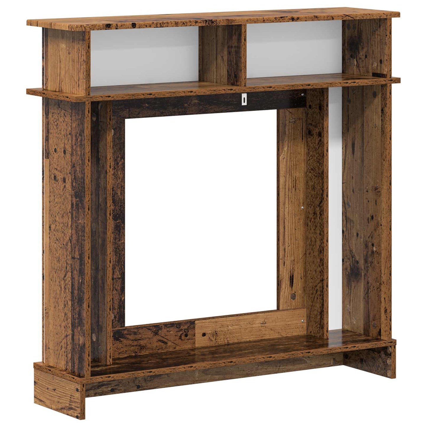 Haardomlijsting Oud hout 102 x 26 x 100 cm Bewerkt hout is nu te koop bij PeponiXL, paradijselijk wonen!
