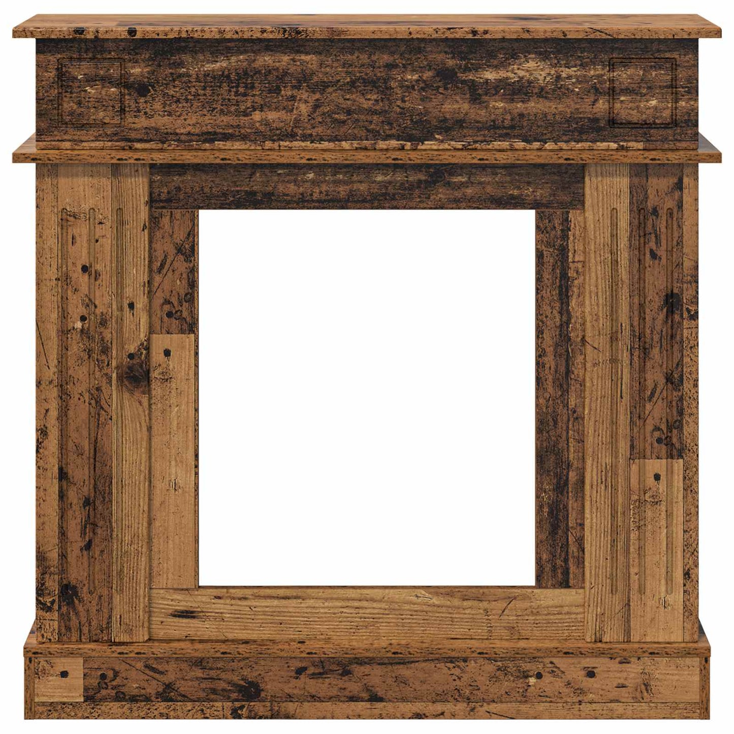 Haardomlijsting Oud hout 102 x 26 x 100 cm Bewerkt hout is nu te koop bij PeponiXL, paradijselijk wonen!