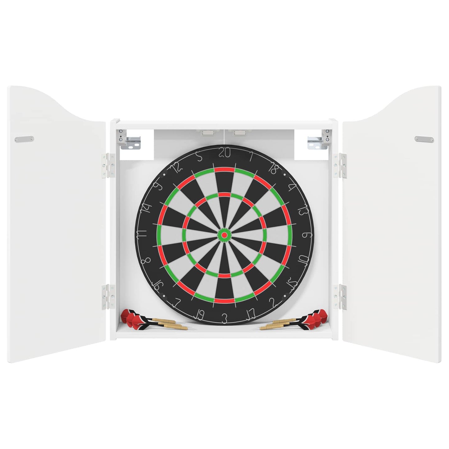 Dartbord Kabinet Glanzend Wit 56 x 12 x 63 cm Bewerkt hout is nu te koop bij PeponiXL, paradijselijk wonen!