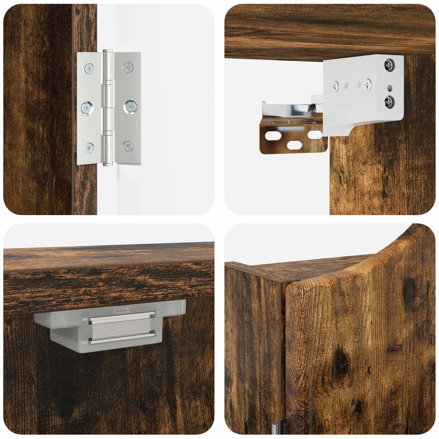 Dartbord Kabinet Gerookt eiken 56 x 12 x 63 cm Bewerkt hout is nu te koop bij PeponiXL, paradijselijk wonen!