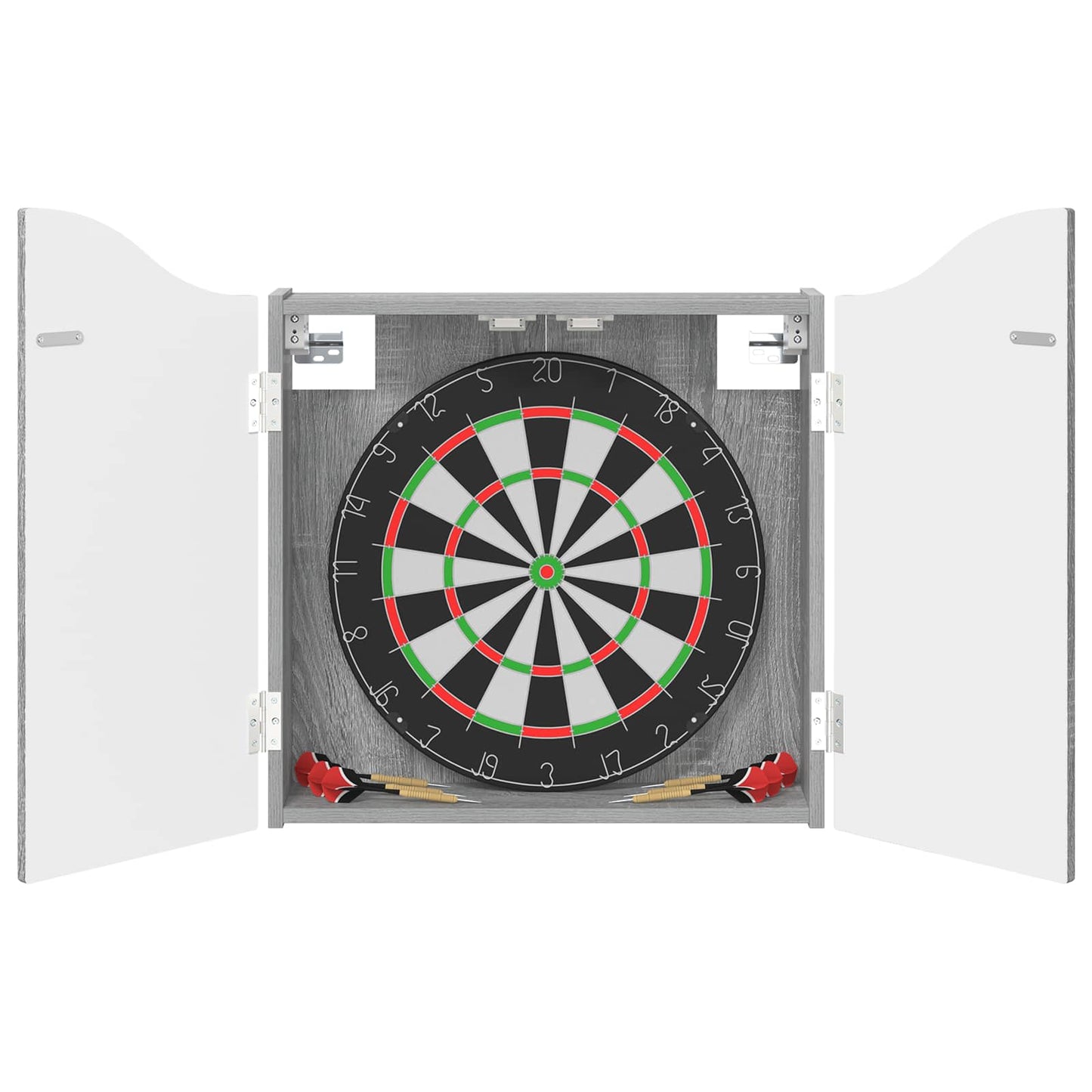 Dartbord Kabinet Grijs Sonoma 56 x 12 x 63 cm Bewerkt hout is nu te koop bij PeponiXL, paradijselijk wonen!