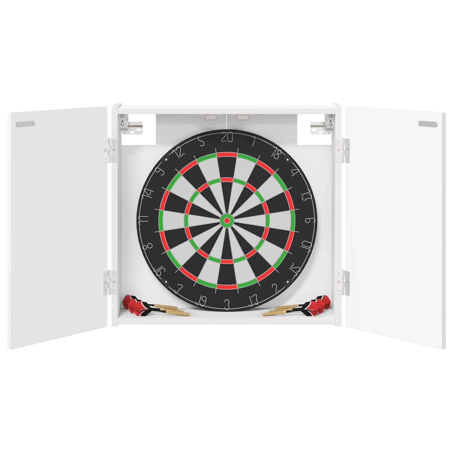 Dartbord Kabinet Wit 56 x 12 x 53,5 cm Bewerkt hout is nu te koop bij PeponiXL, paradijselijk wonen!