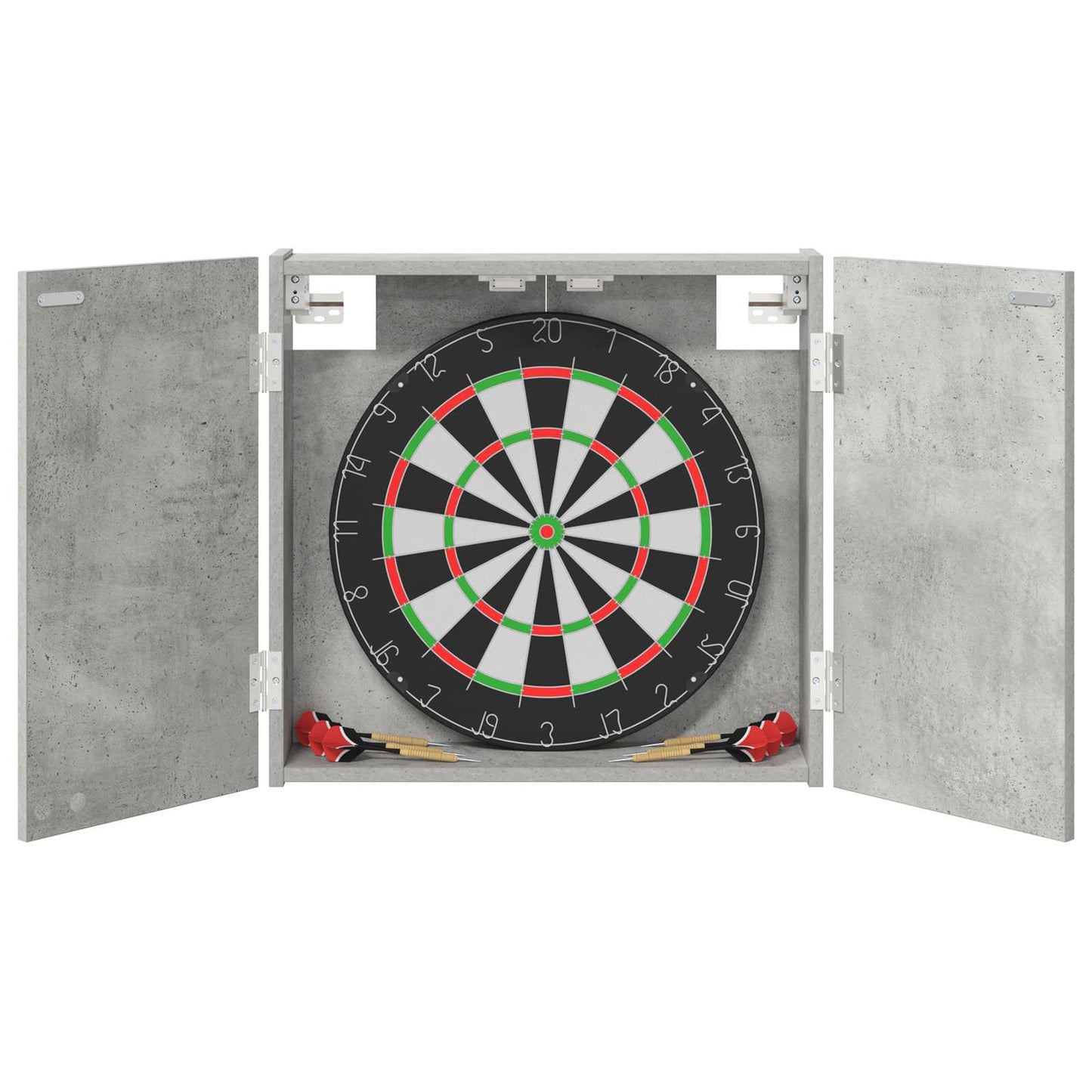 Dartbord Kabinet Betongrijs 56 x 12 x 53,5 cm Bewerkt hout is nu te koop bij PeponiXL, paradijselijk wonen!