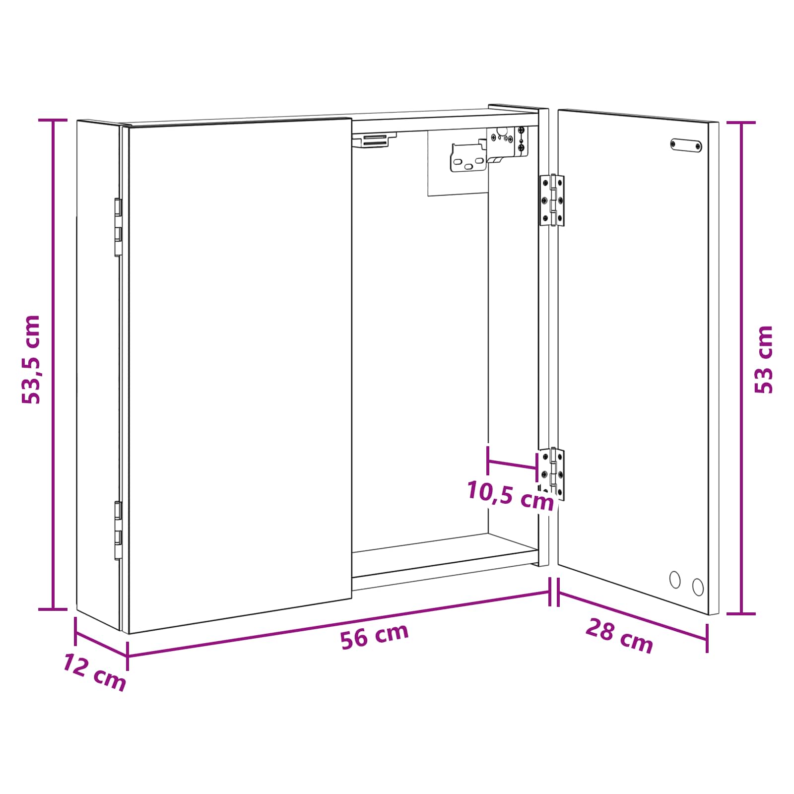 Dartbord Kabinet Betongrijs 56 x 12 x 53,5 cm Bewerkt hout is nu te koop bij PeponiXL, paradijselijk wonen!