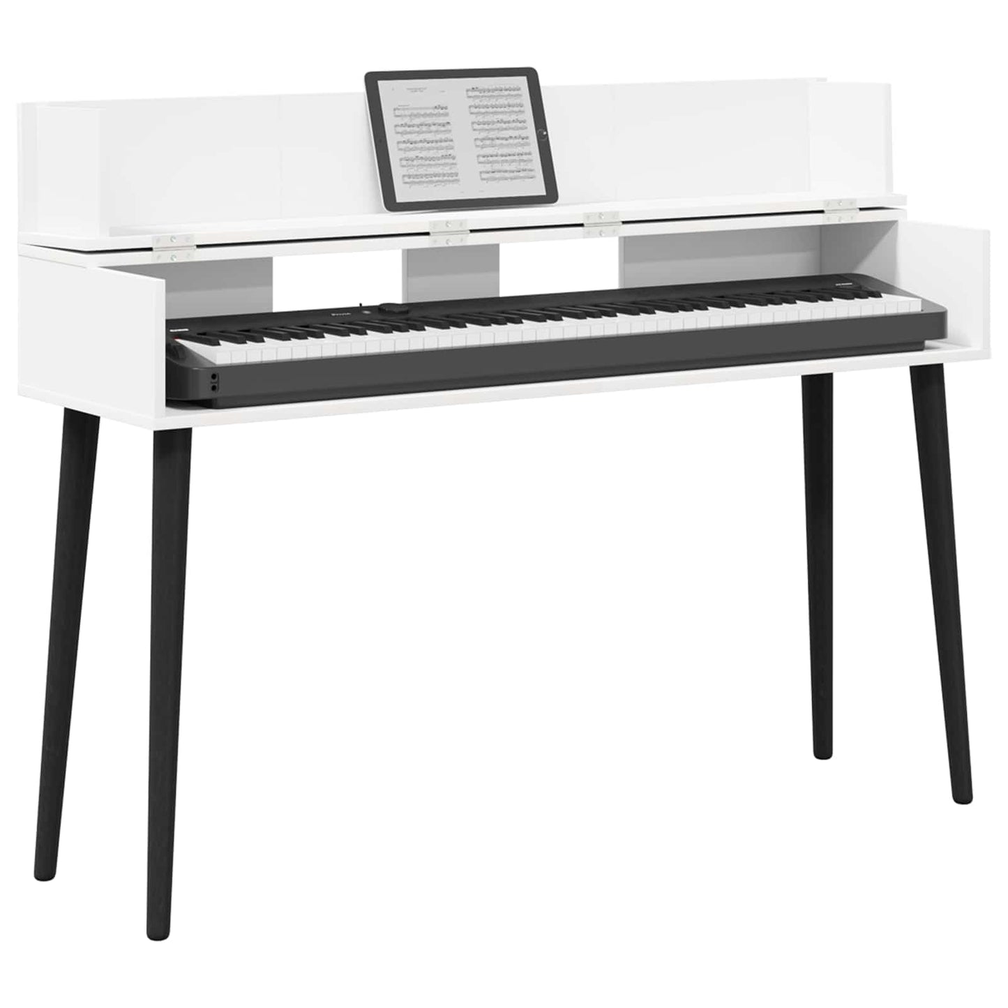 studiobureau Wit 152 x 40 x 19,5 cm Bewerkt hout is nu te koop bij PeponiXL, paradijselijk wonen!