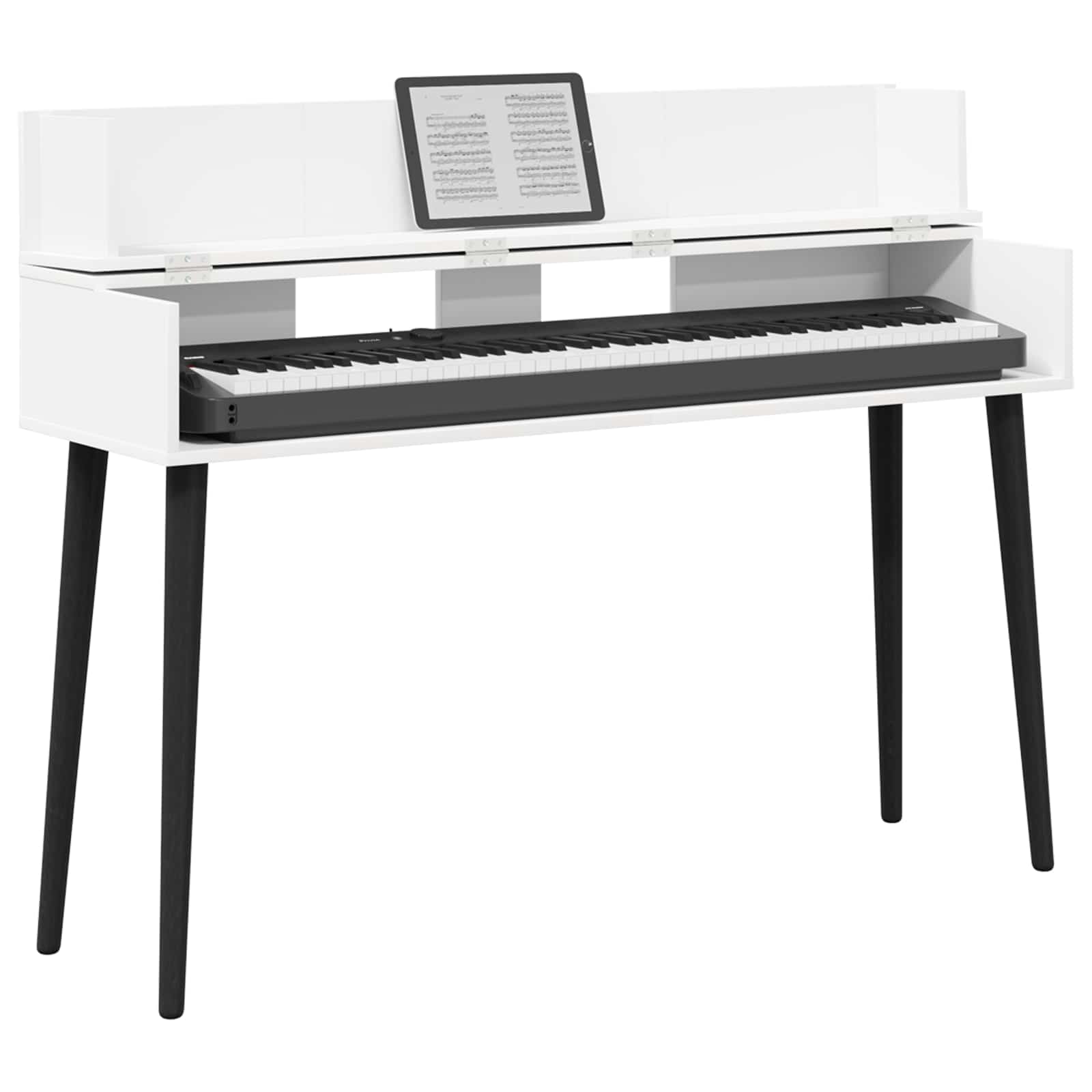 studiobureau Wit 152 x 40 x 19,5 cm Bewerkt hout is nu te koop bij PeponiXL, paradijselijk wonen!