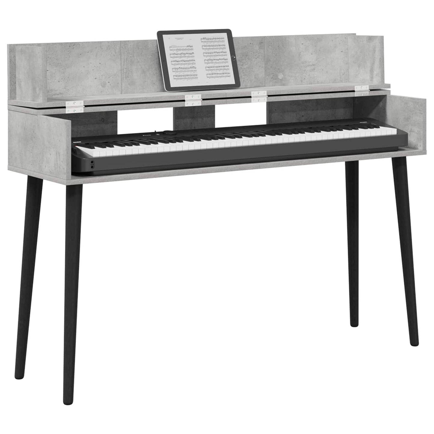 studiobureau Betongrijs 152 x 40 x 19,5 cm Bewerkt hout is nu te koop bij PeponiXL, paradijselijk wonen!