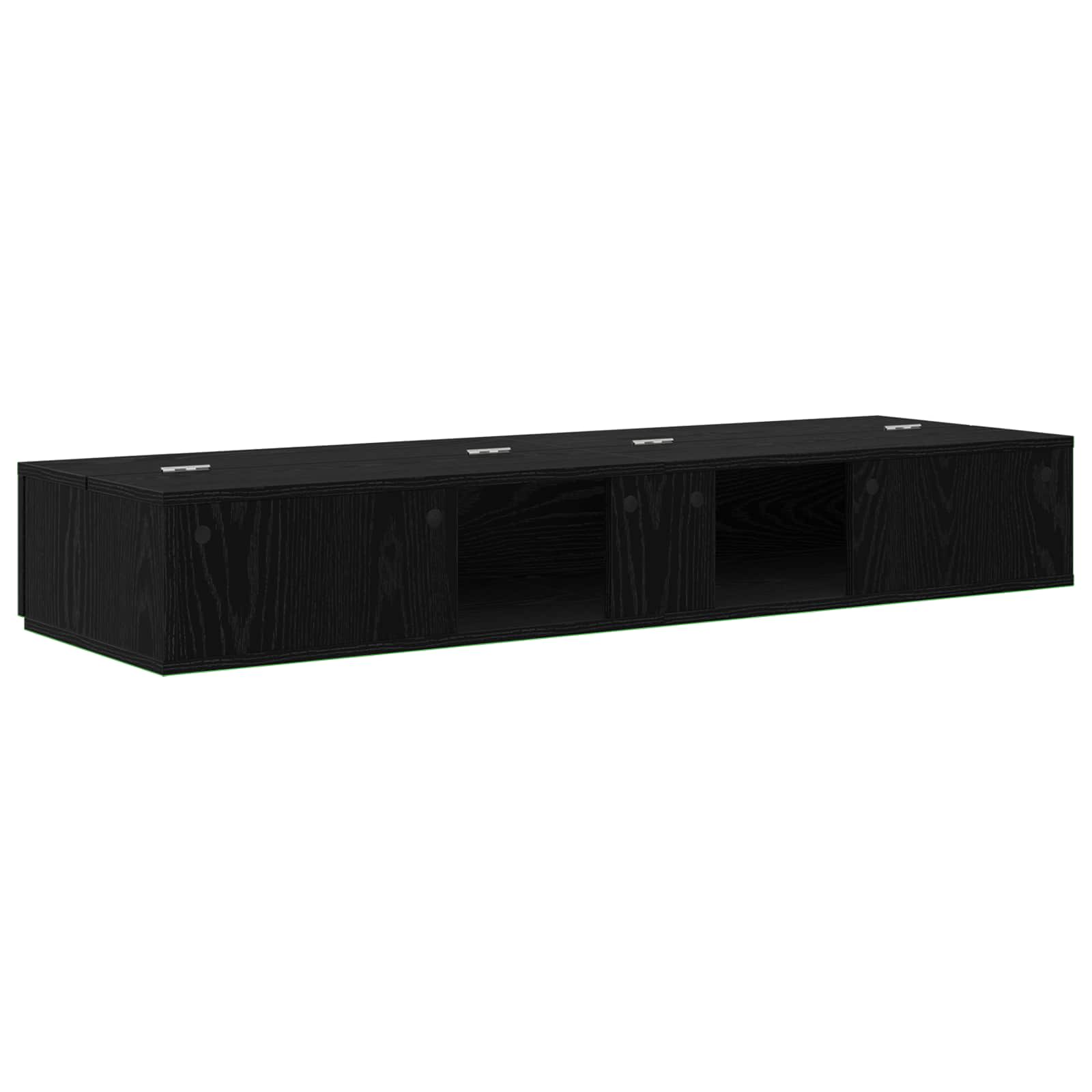 studiobureau Zwart eiken 130 x 40 x 19,5 cm Bewerkt hout is nu te koop bij PeponiXL, paradijselijk wonen!