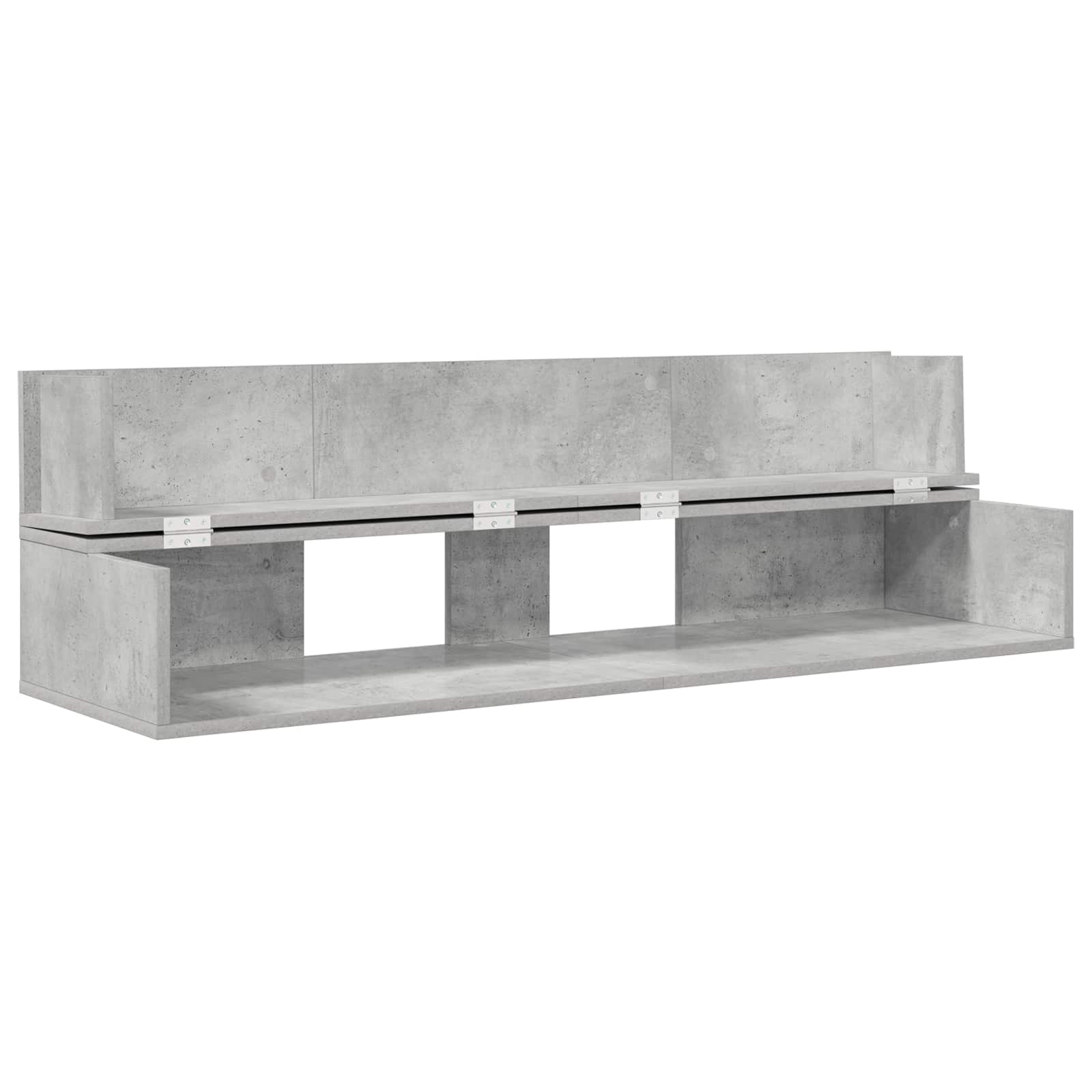 studiobureau Betongrijs 130 x 40 x 19,5 cm Bewerkt hout is nu te koop bij PeponiXL, paradijselijk wonen!
