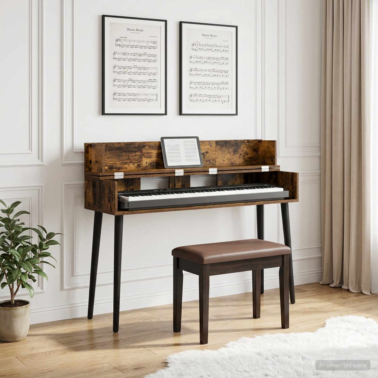 studiobureau Gerookt eiken 130 x 40 x 19,5 cm Bewerkt hout is nu te koop bij PeponiXL, paradijselijk wonen!