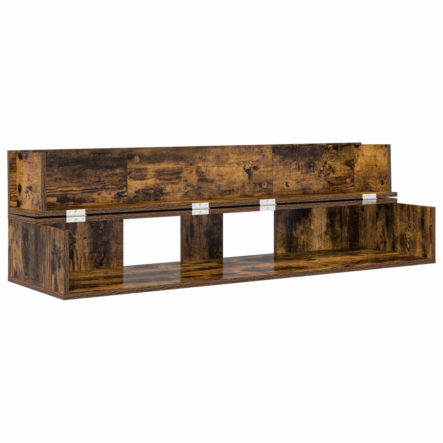 studiobureau Gerookt eiken 130 x 40 x 19,5 cm Bewerkt hout is nu te koop bij PeponiXL, paradijselijk wonen!