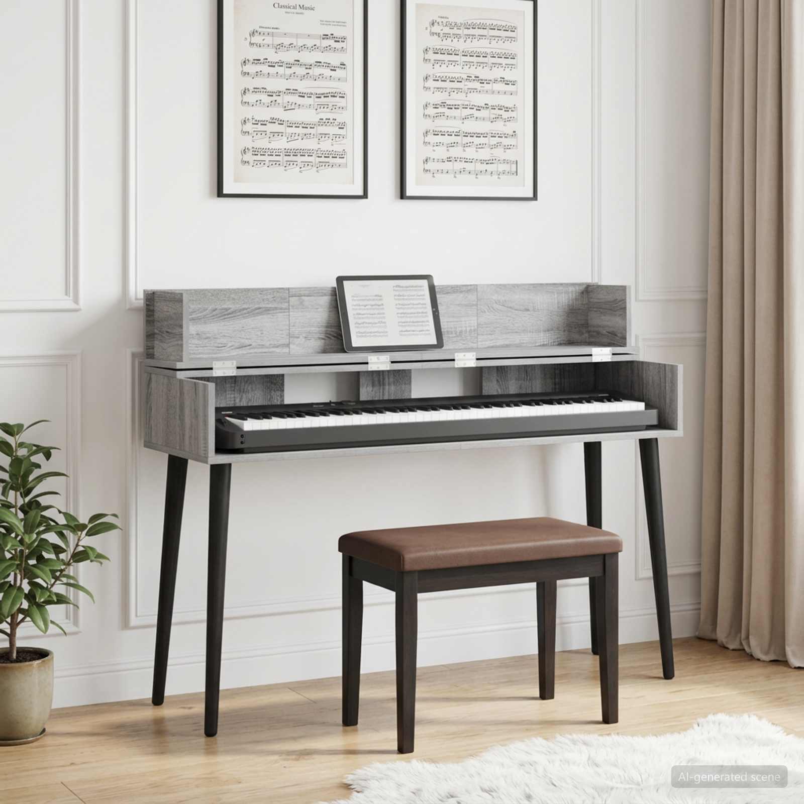 studiobureau Grijs Sonoma 130 x 40 x 19,5 cm Bewerkt hout is nu te koop bij PeponiXL, paradijselijk wonen!