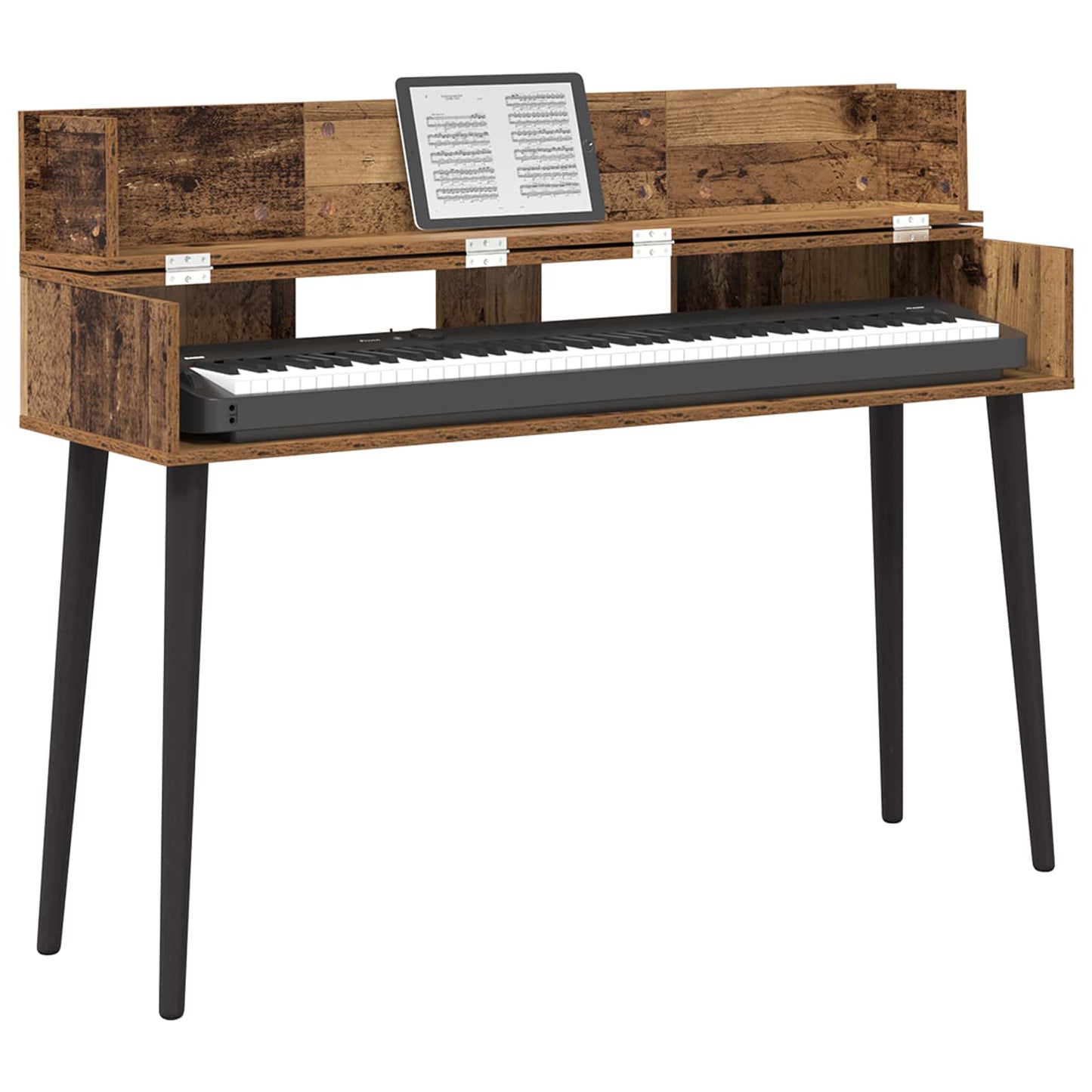 studiobureau Oud hout 130 x 40 x 19,5 cm Bewerkt hout is nu te koop bij PeponiXL, paradijselijk wonen!