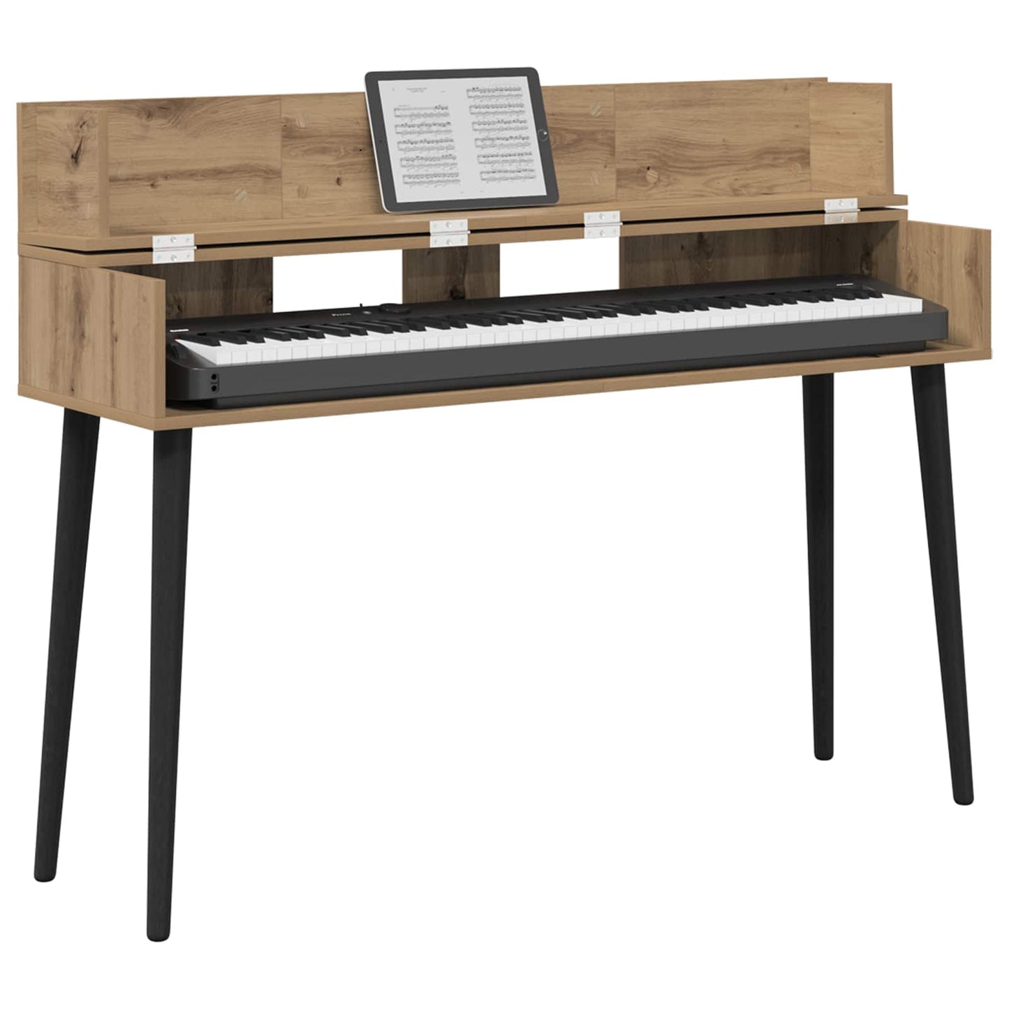 studiobureau Artisanaal eiken 130 x 40 x 19,5 cm Bewerkt hout is nu te koop bij PeponiXL, paradijselijk wonen!