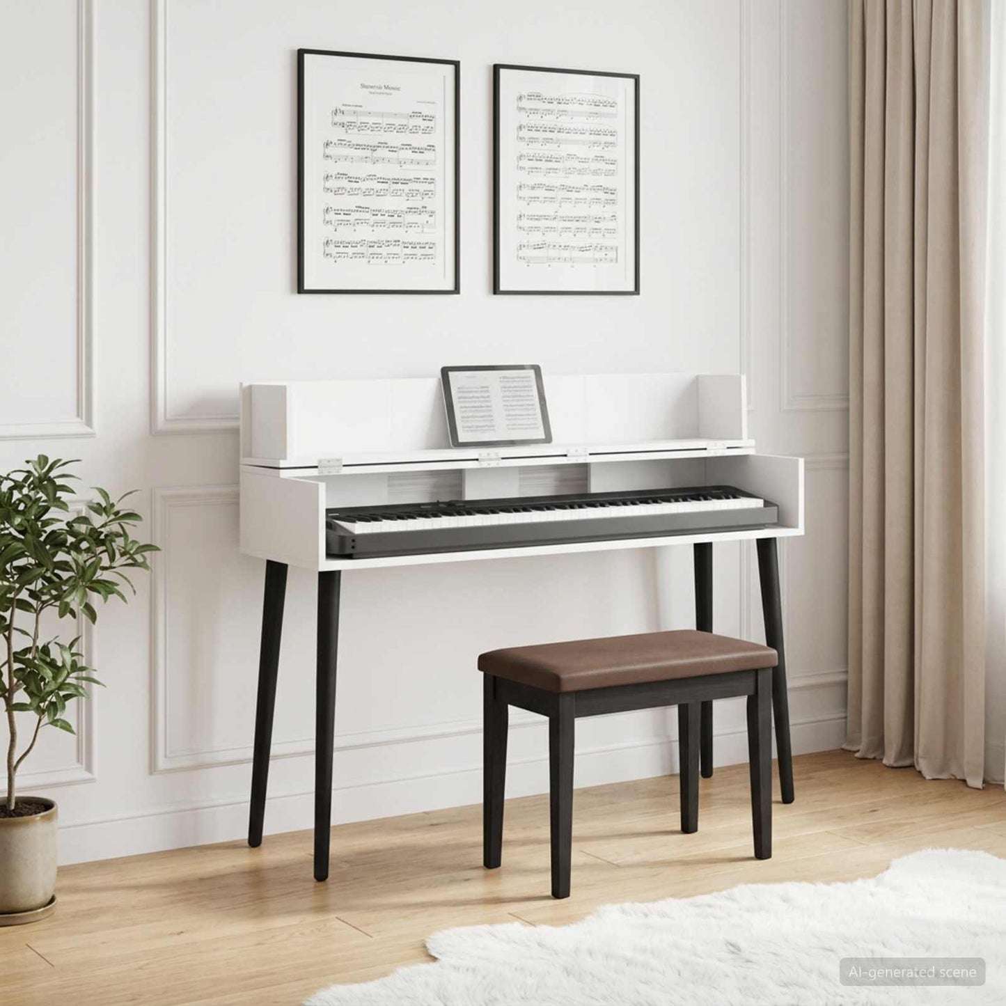 studiobureau Wit 110 x 40 x 19,5 cm Bewerkt hout is nu te koop bij PeponiXL, paradijselijk wonen!
