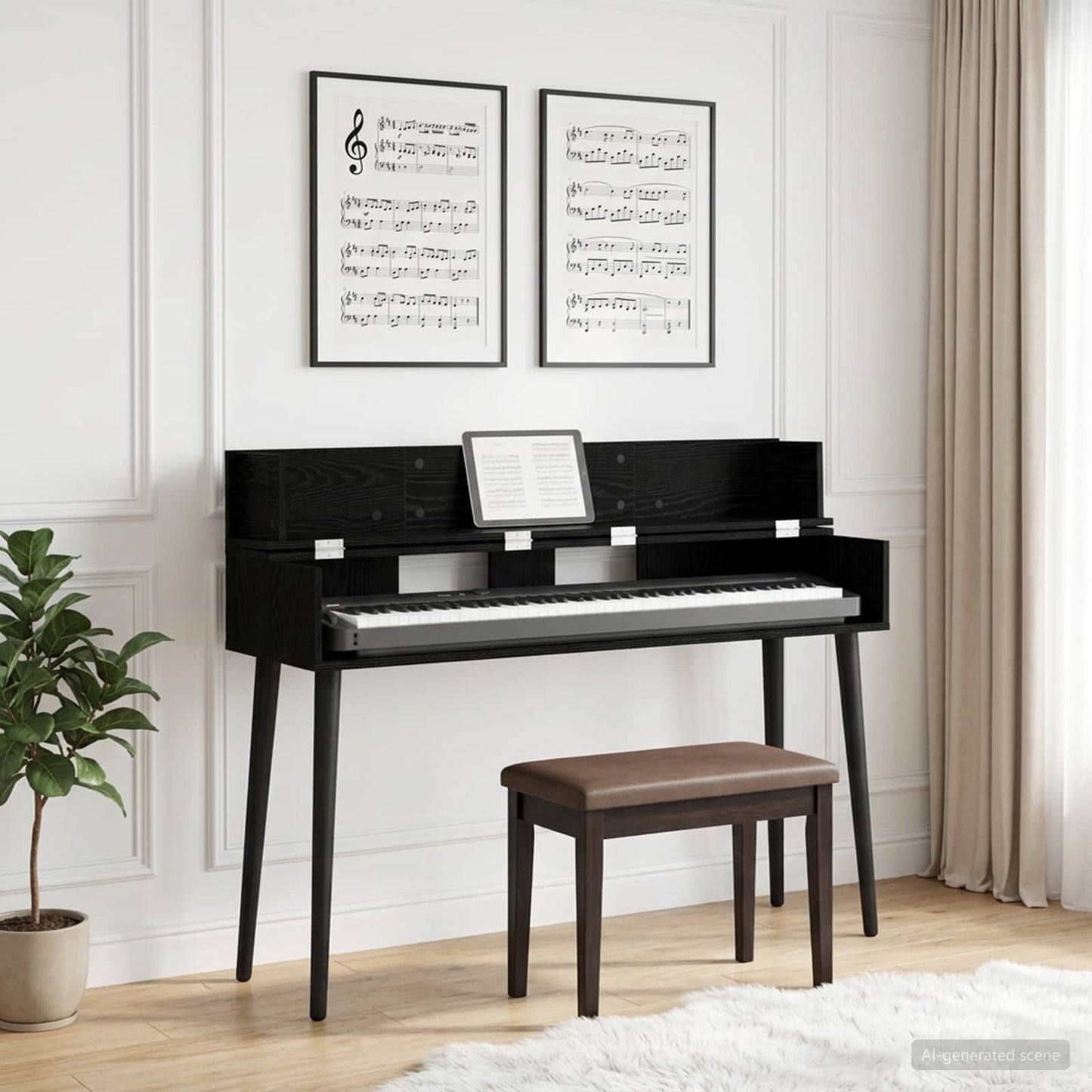 studiobureau Zwart eiken 110 x 40 x 19,5 cm Bewerkt hout is nu te koop bij PeponiXL, paradijselijk wonen!