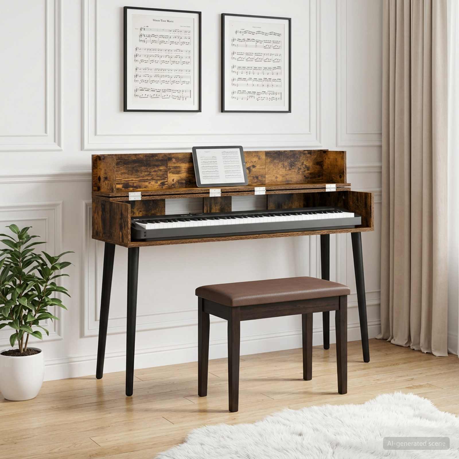 studiobureau Gerookt eiken 110 x 40 x 19,5 cm Bewerkt hout is nu te koop bij PeponiXL, paradijselijk wonen!