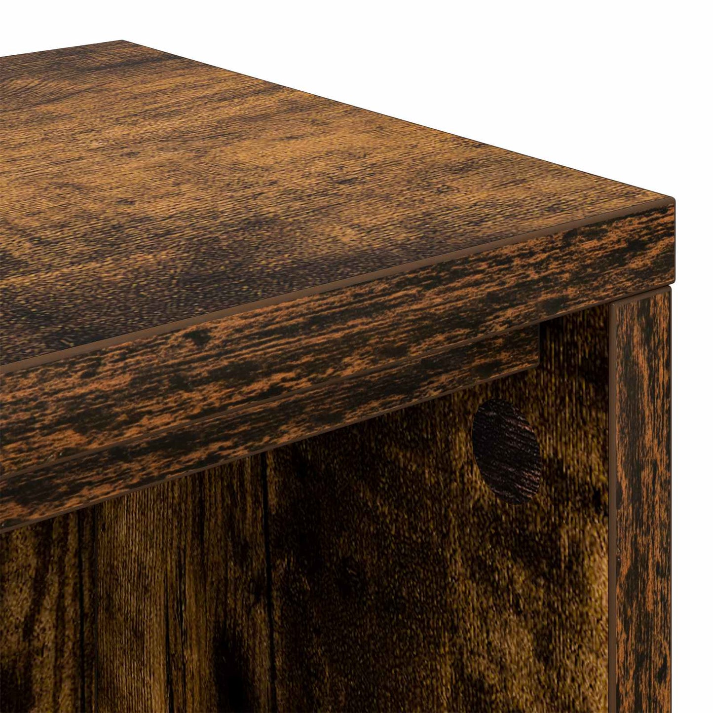 studiobureau Gerookt eiken 152 x 36 x 19,5 cm Bewerkt hout is nu te koop bij PeponiXL, paradijselijk wonen!