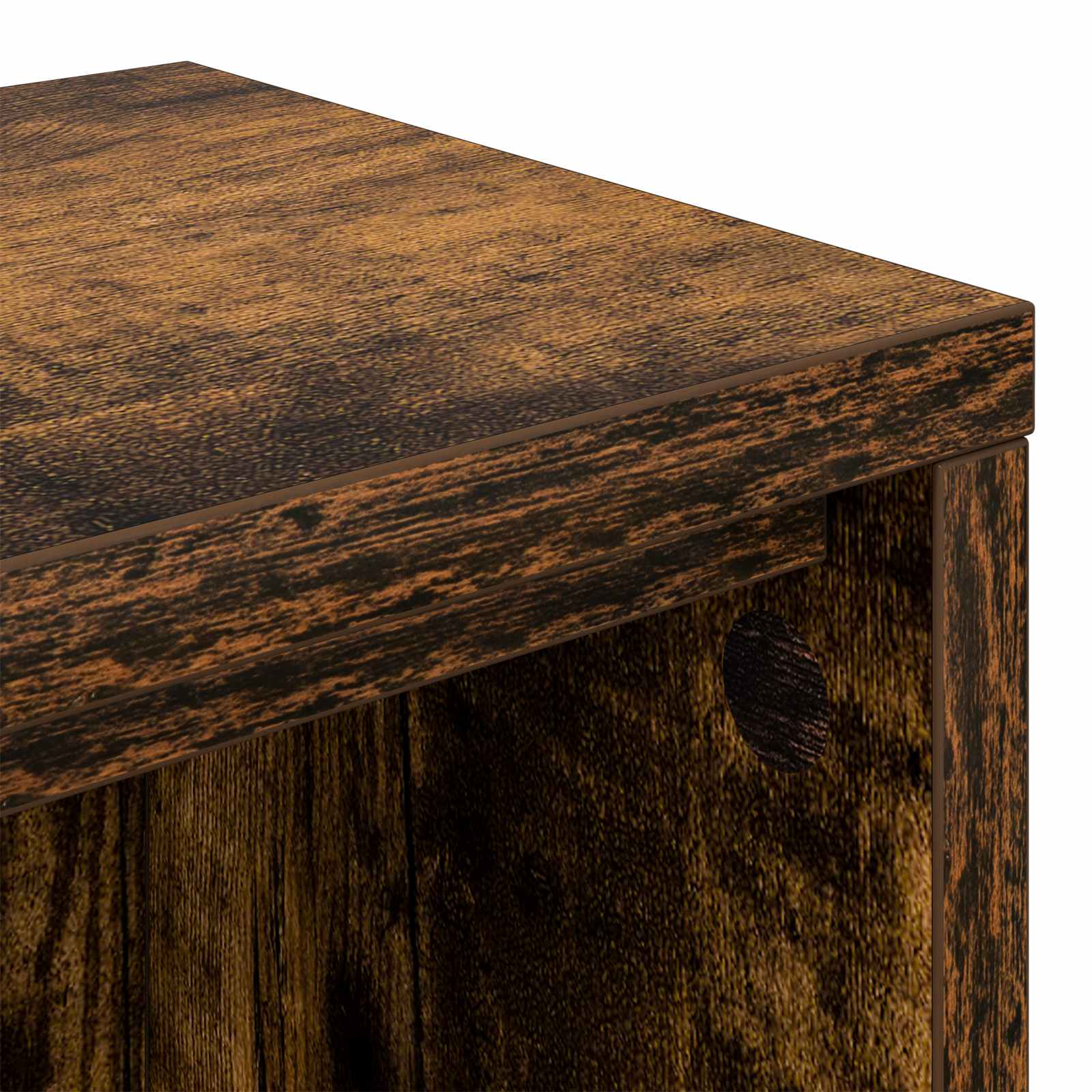 studiobureau Gerookt eiken 152 x 36 x 19,5 cm Bewerkt hout is nu te koop bij PeponiXL, paradijselijk wonen!