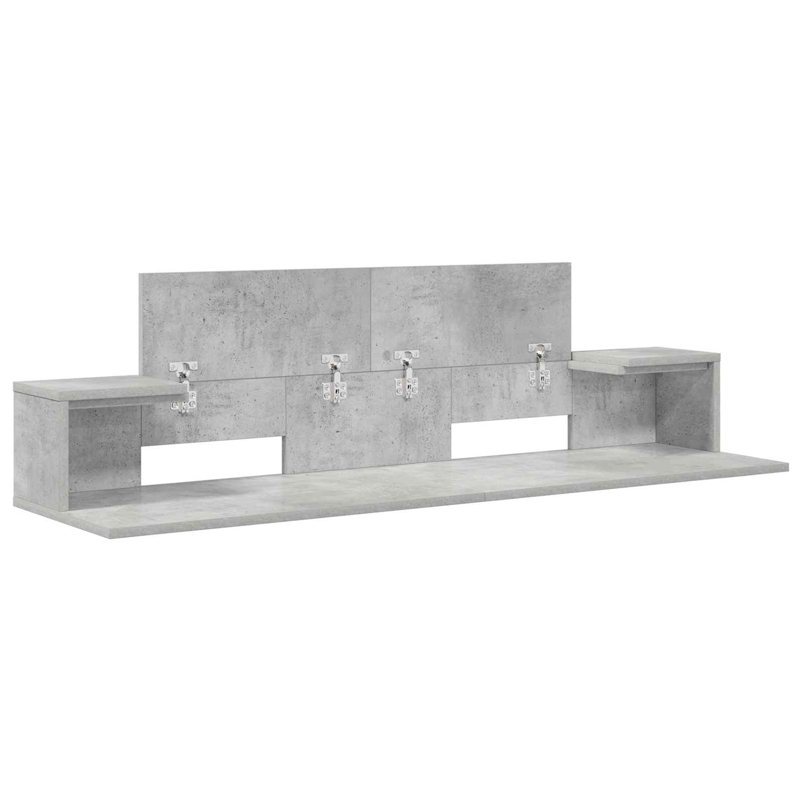 studiobureau Betongrijs 130 x 36 x 19,5 cm Bewerkt hout is nu te koop bij PeponiXL, paradijselijk wonen!