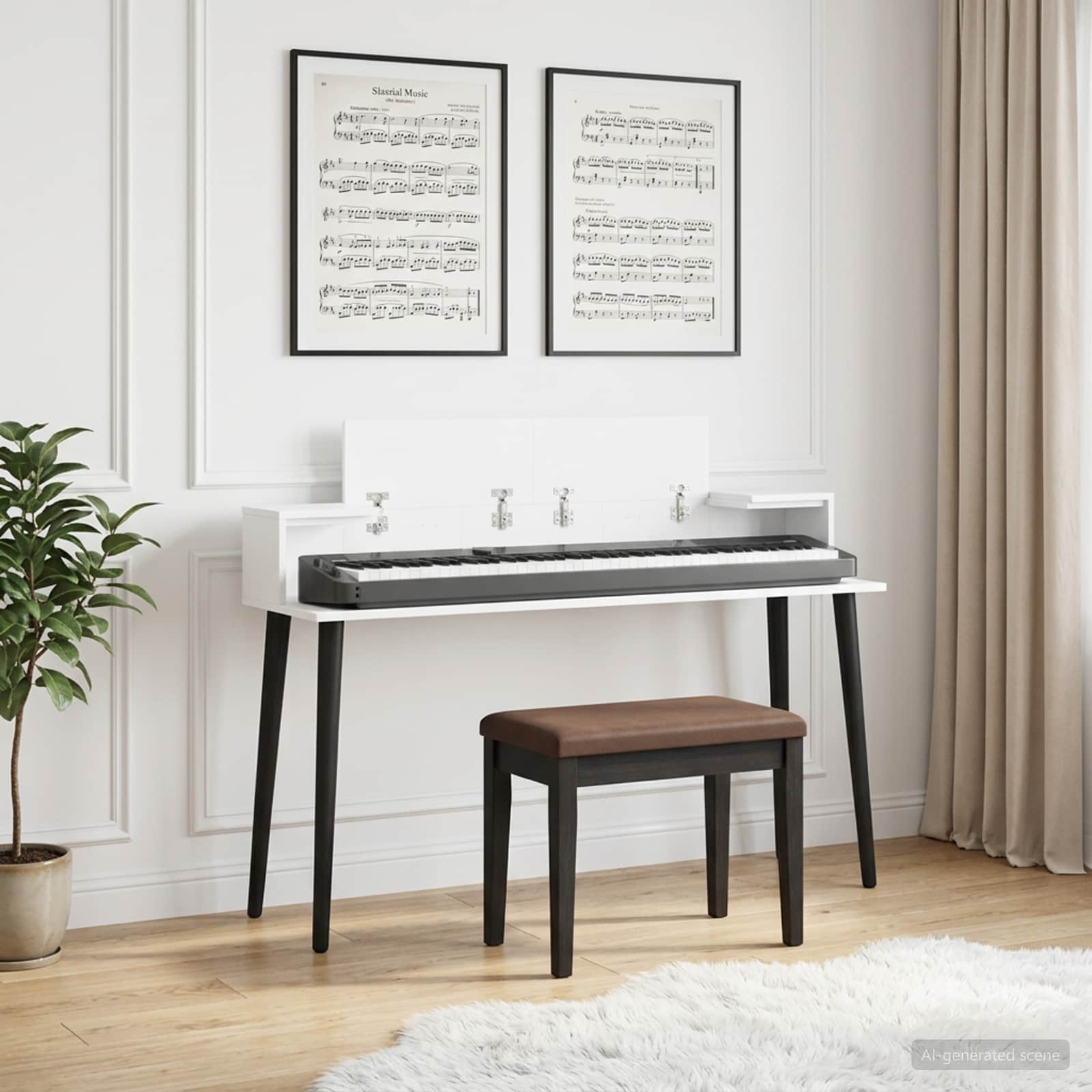 studiobureau Wit 110 x 36 x 19,5 cm Bewerkt hout is nu te koop bij PeponiXL, paradijselijk wonen!