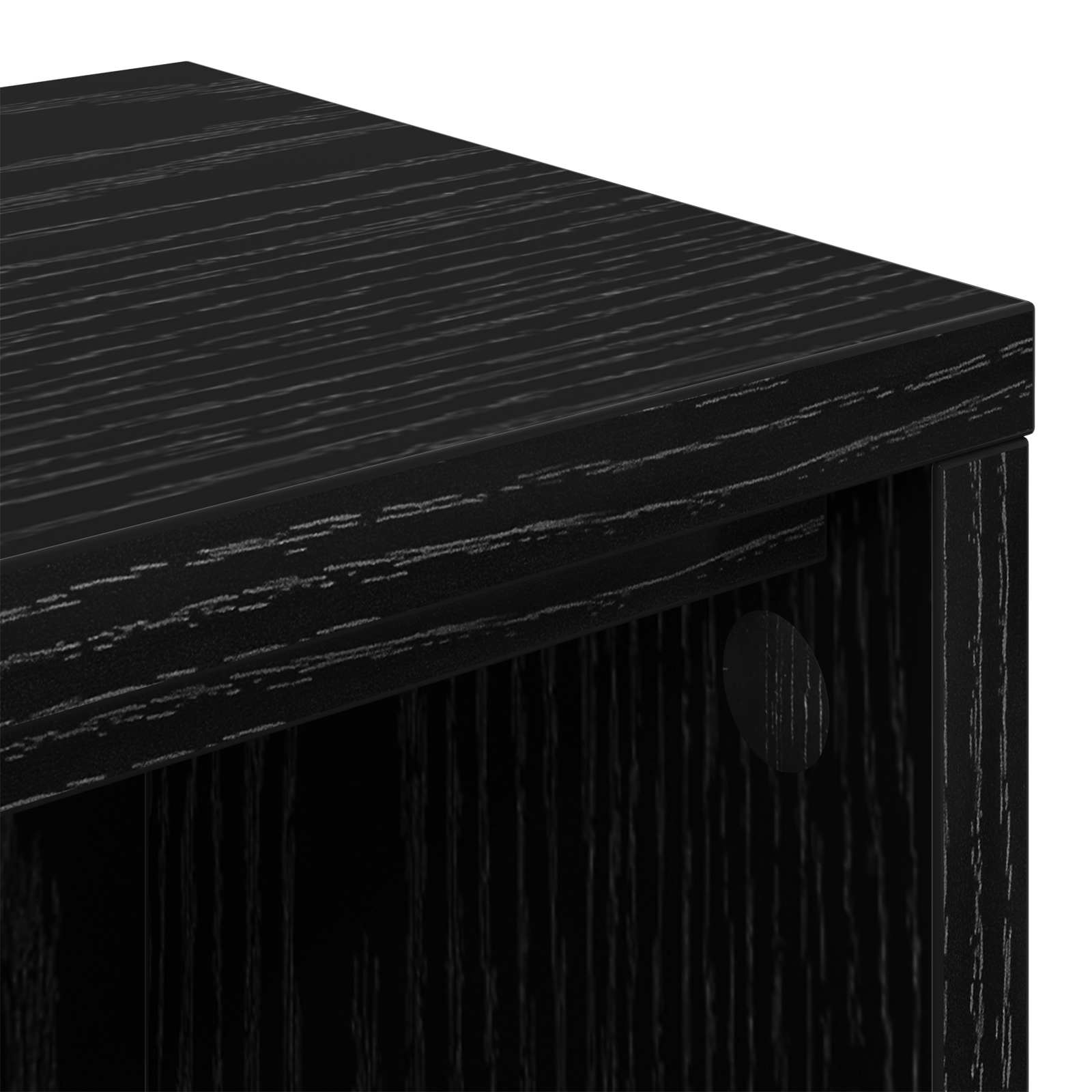 studiobureau Zwart eiken 110 x 36 x 19,5 cm Bewerkt hout is nu te koop bij PeponiXL, paradijselijk wonen!