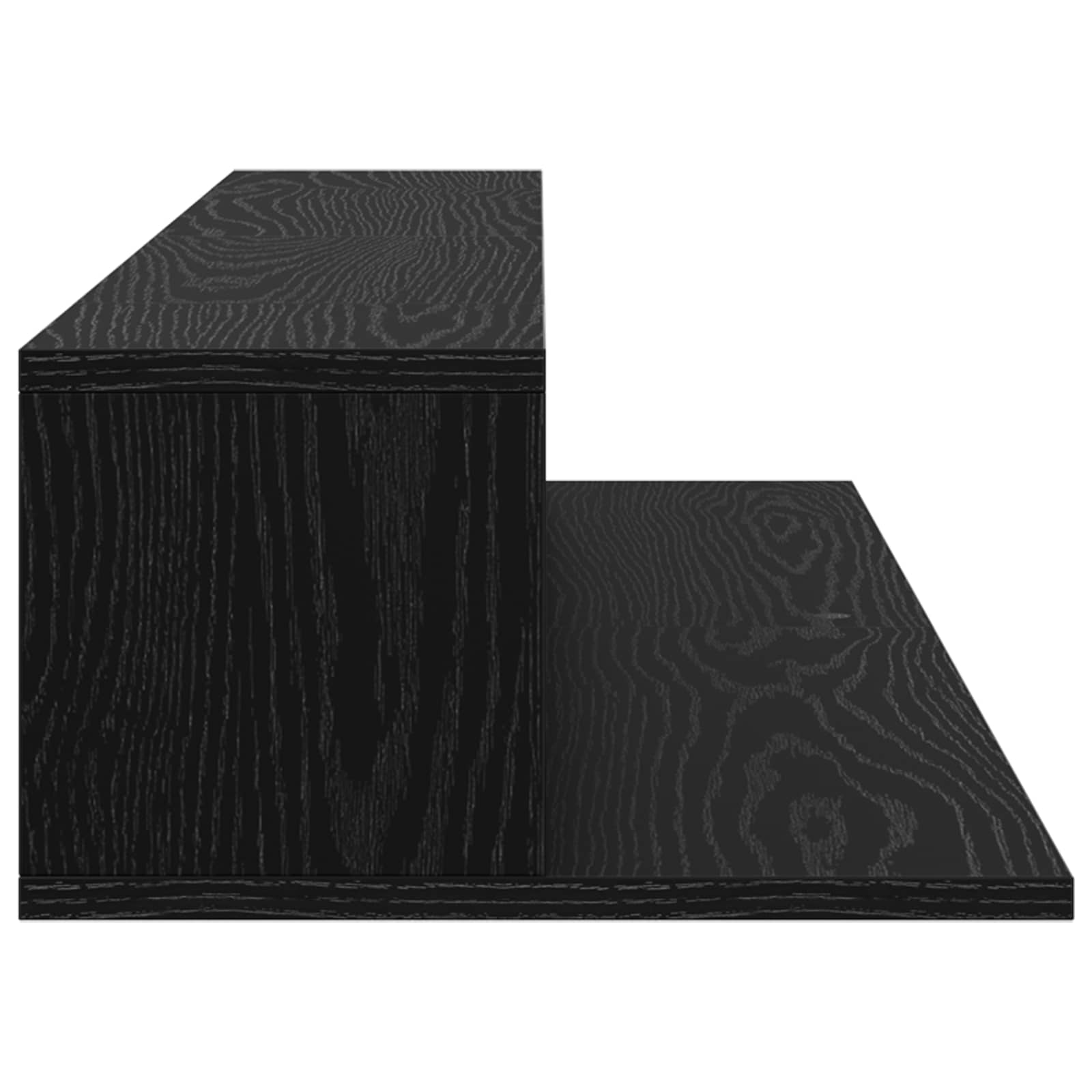 studiobureau Zwart eiken 110 x 36 x 19,5 cm Bewerkt hout is nu te koop bij PeponiXL, paradijselijk wonen!