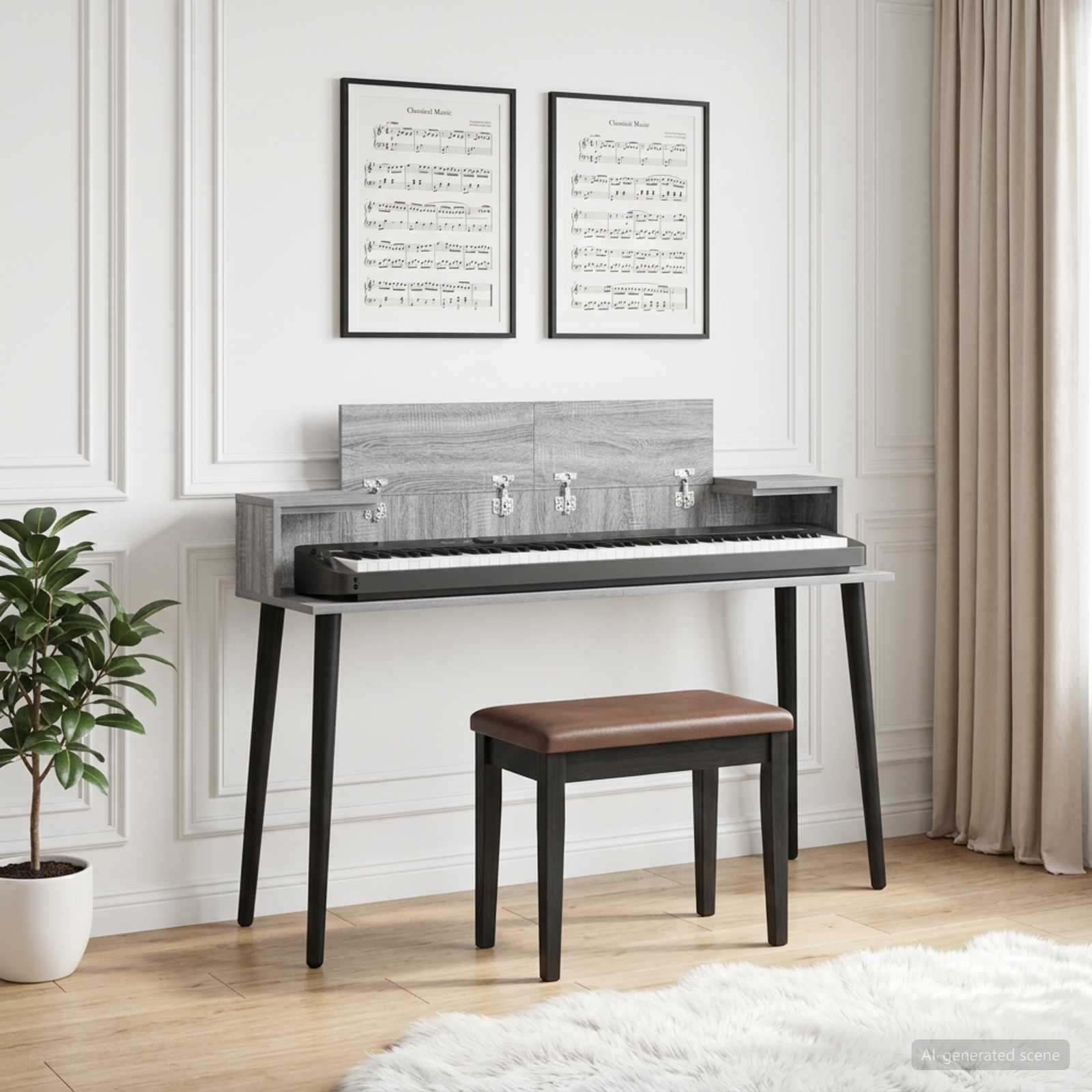 studiobureau Grijs Sonoma 110 x 36 x 19,5 cm Bewerkt hout is nu te koop bij PeponiXL, paradijselijk wonen!
