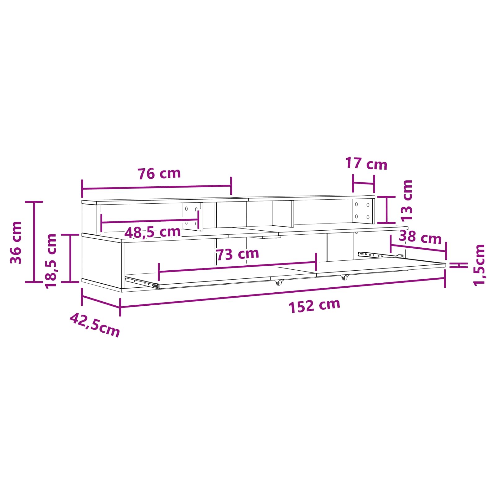 Studiebureau Gerookt eiken 152 x 42,5 x 36 cm Bewerkt hout is nu te koop bij PeponiXL, paradijselijk wonen!