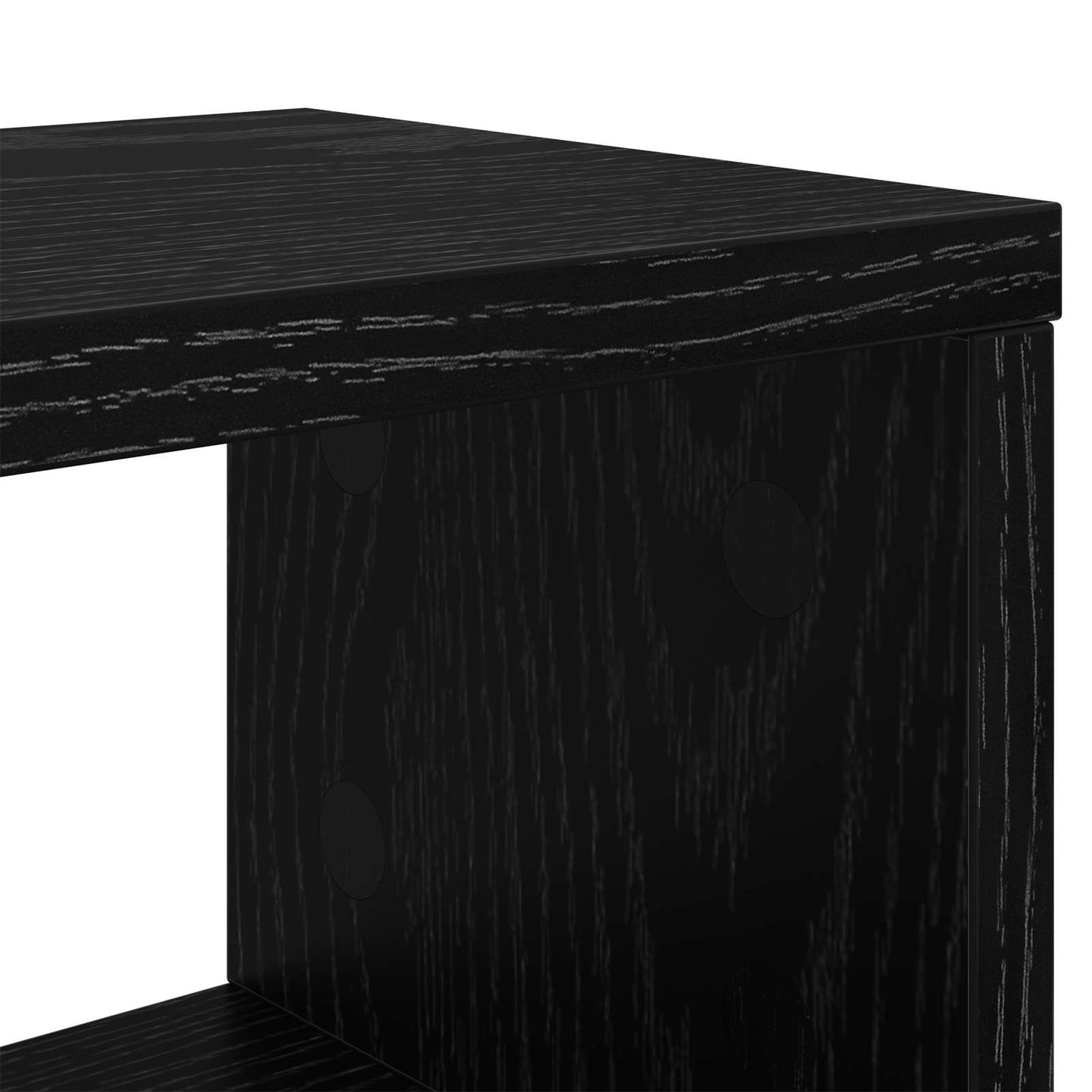 Studiebureau Zwart eiken 130 x 42,5 x 36 cm Bewerkt hout is nu te koop bij PeponiXL, paradijselijk wonen!