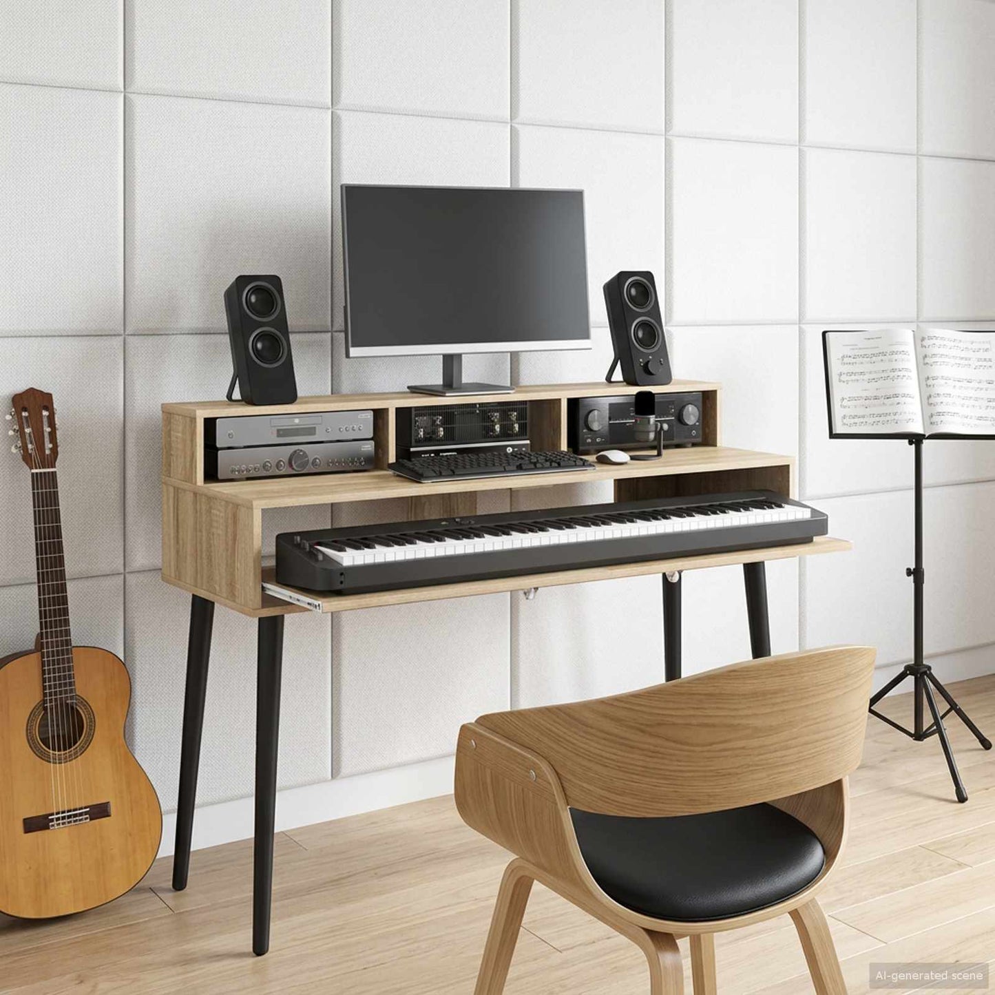 Studiebureau Sonoma Eiken 130 x 42,5 x 36 cm Bewerkt hout is nu te koop bij PeponiXL, paradijselijk wonen!