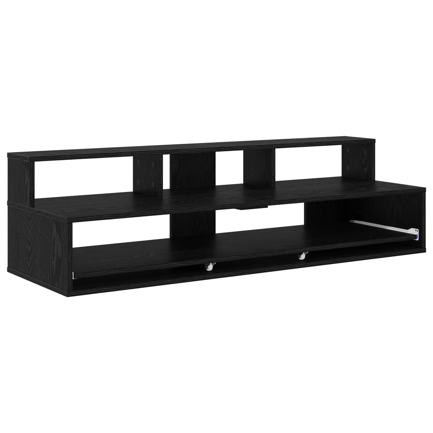 Studiebureau Zwart eiken 110 x 42,5 x 36 cm Bewerkt hout is nu te koop bij PeponiXL, paradijselijk wonen!