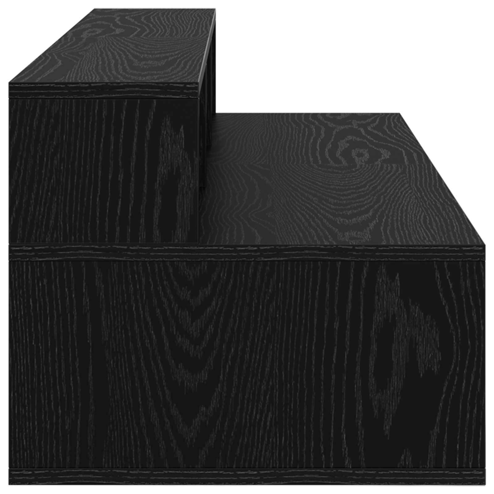 Studiebureau Zwart eiken 110 x 42,5 x 36 cm Bewerkt hout is nu te koop bij PeponiXL, paradijselijk wonen!