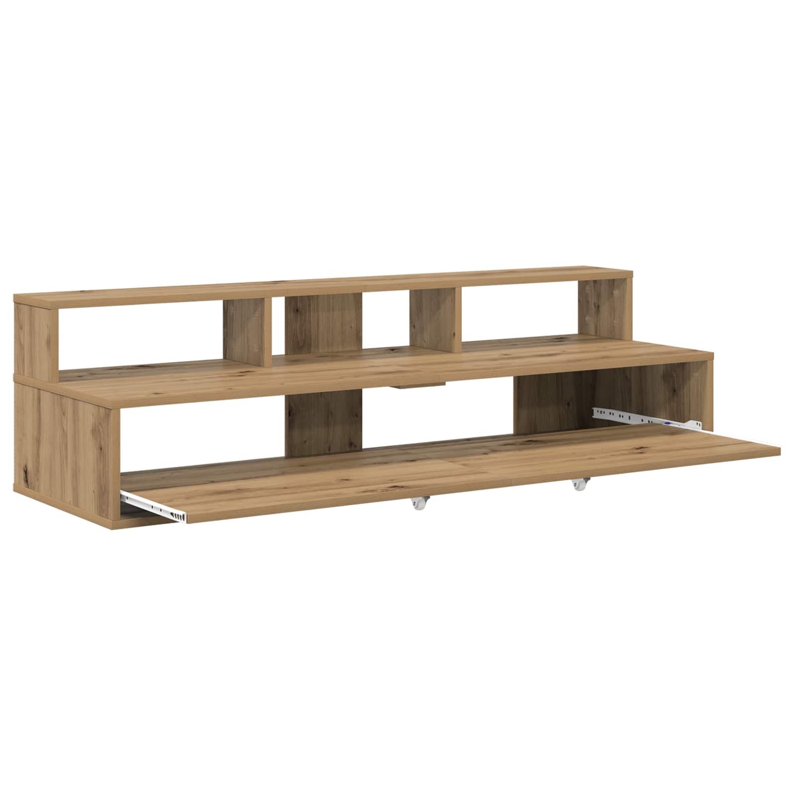 Studiebureau Artisanaal eiken 110 x 42,5 x 36 cm Bewerkt hout is nu te koop bij PeponiXL, paradijselijk wonen!