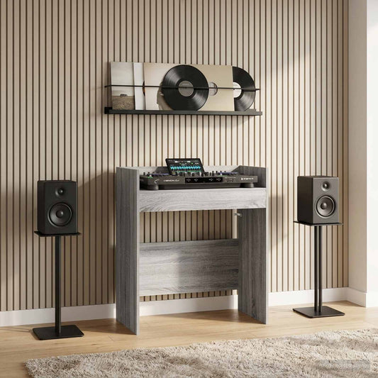 DJ Tafel Grijs Sonoma 102 x 45 x 102 cm Bewerkt hout is nu te koop bij PeponiXL, paradijselijk wonen!