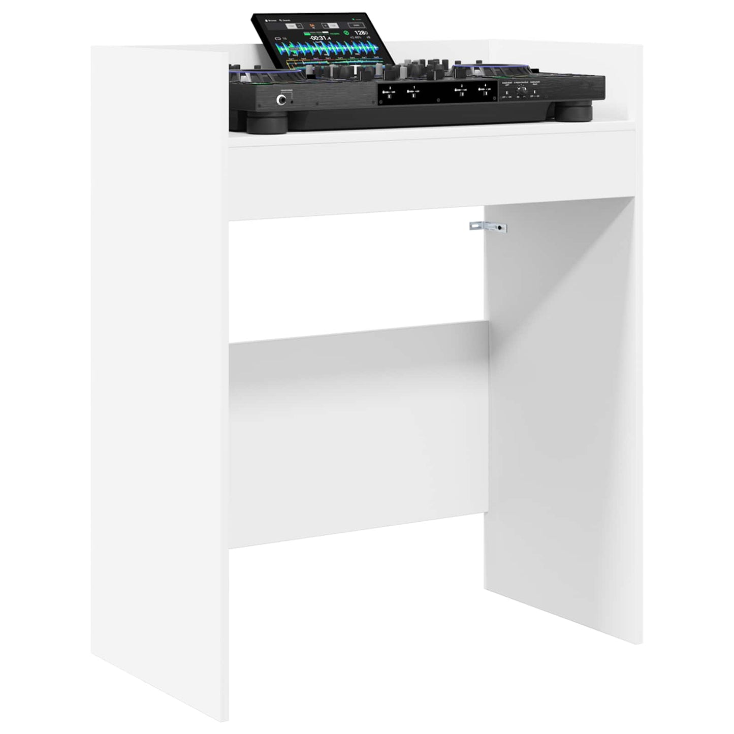 DJ Tafel Wit 82 x 45 x 102 cm Bewerkt hout