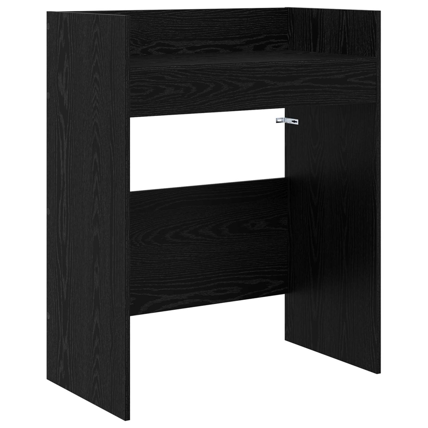 DJ Tafel Zwart eiken 82 x 45 x 102 cm Bewerkt hout