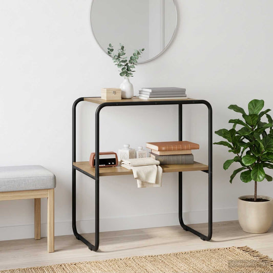 Wandtafel Artisanaal eiken 60 x 42,5 x 70 cm Bewerkt hout is nu te koop bij PeponiXL, paradijselijk wonen!