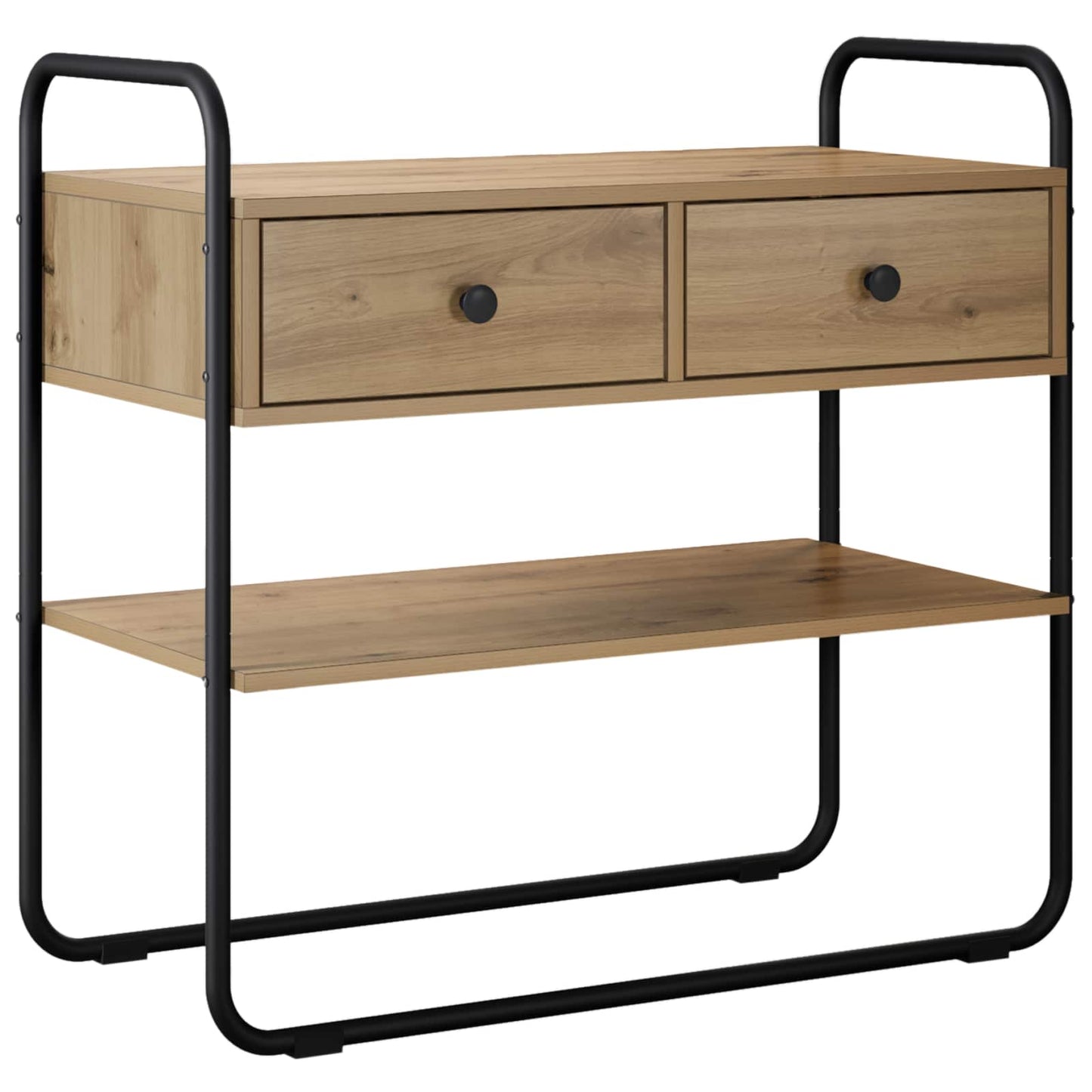 Consoletafel Artisanaal eiken 100 x 40 x 75 cm Bewerkt hout