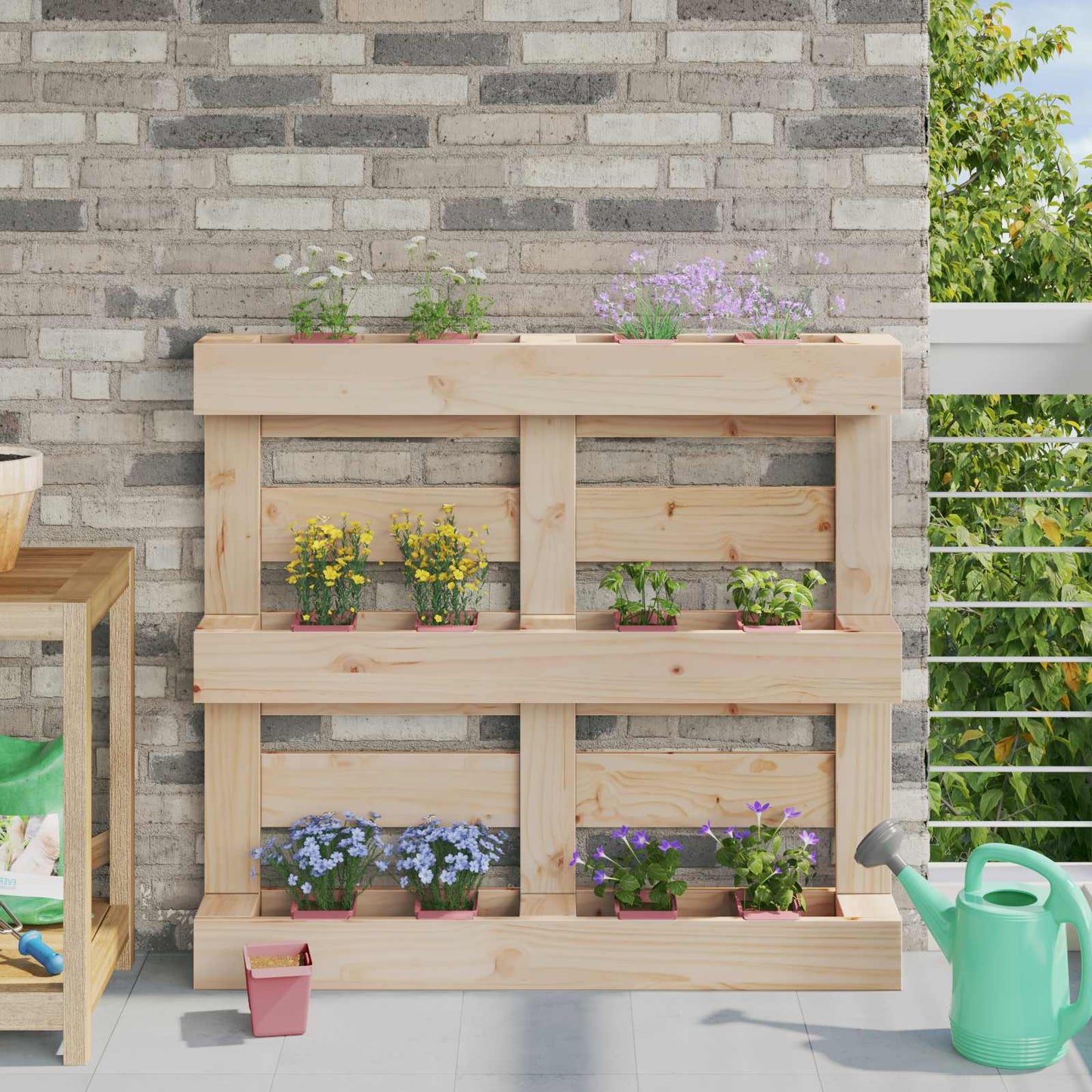 Bloembakken voor Euro-pallets 12 pcs Bruin 14 x 9 x 9,5 cm is nu te koop bij PeponiXL, paradijselijk wonen!