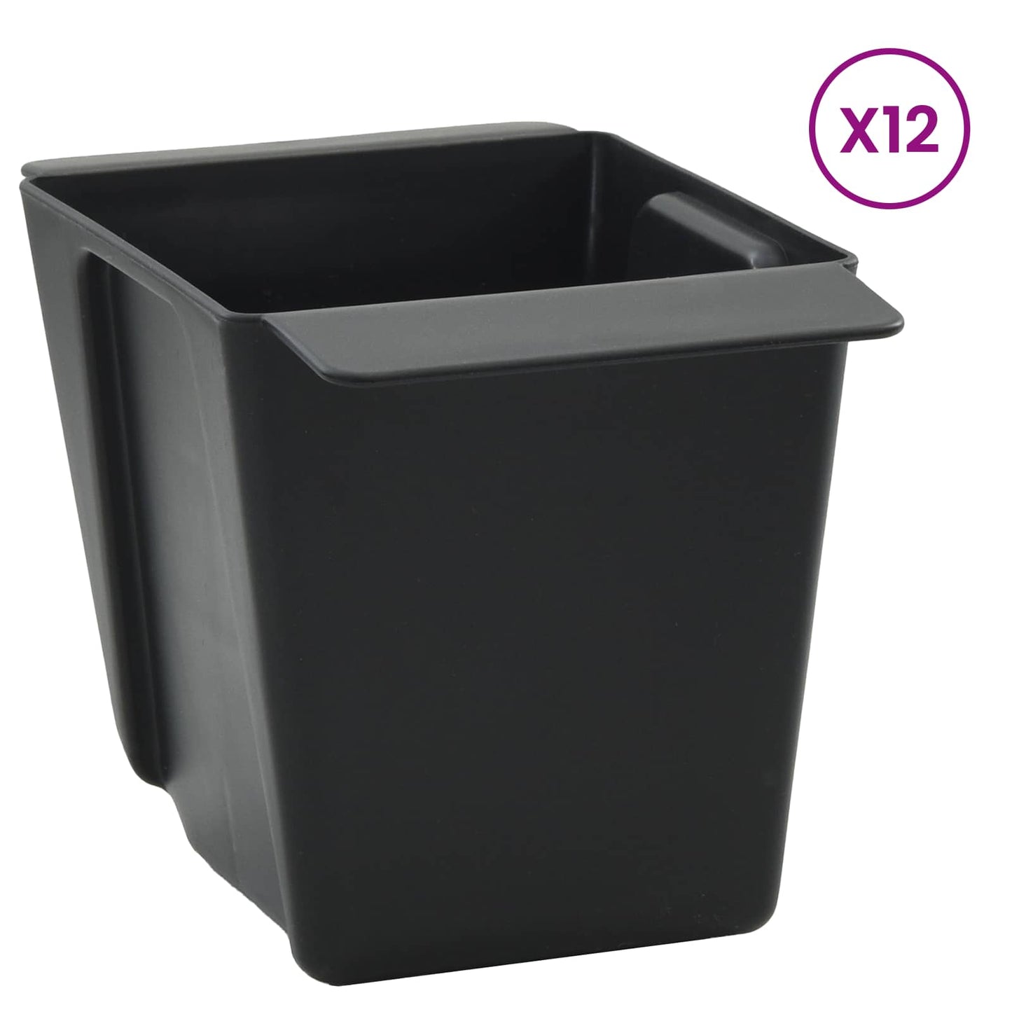 Bloembakken voor Euro-pallets 12 pcs Zwart 14 x 9 x 9,5 cm is nu te koop bij PeponiXL, paradijselijk wonen!