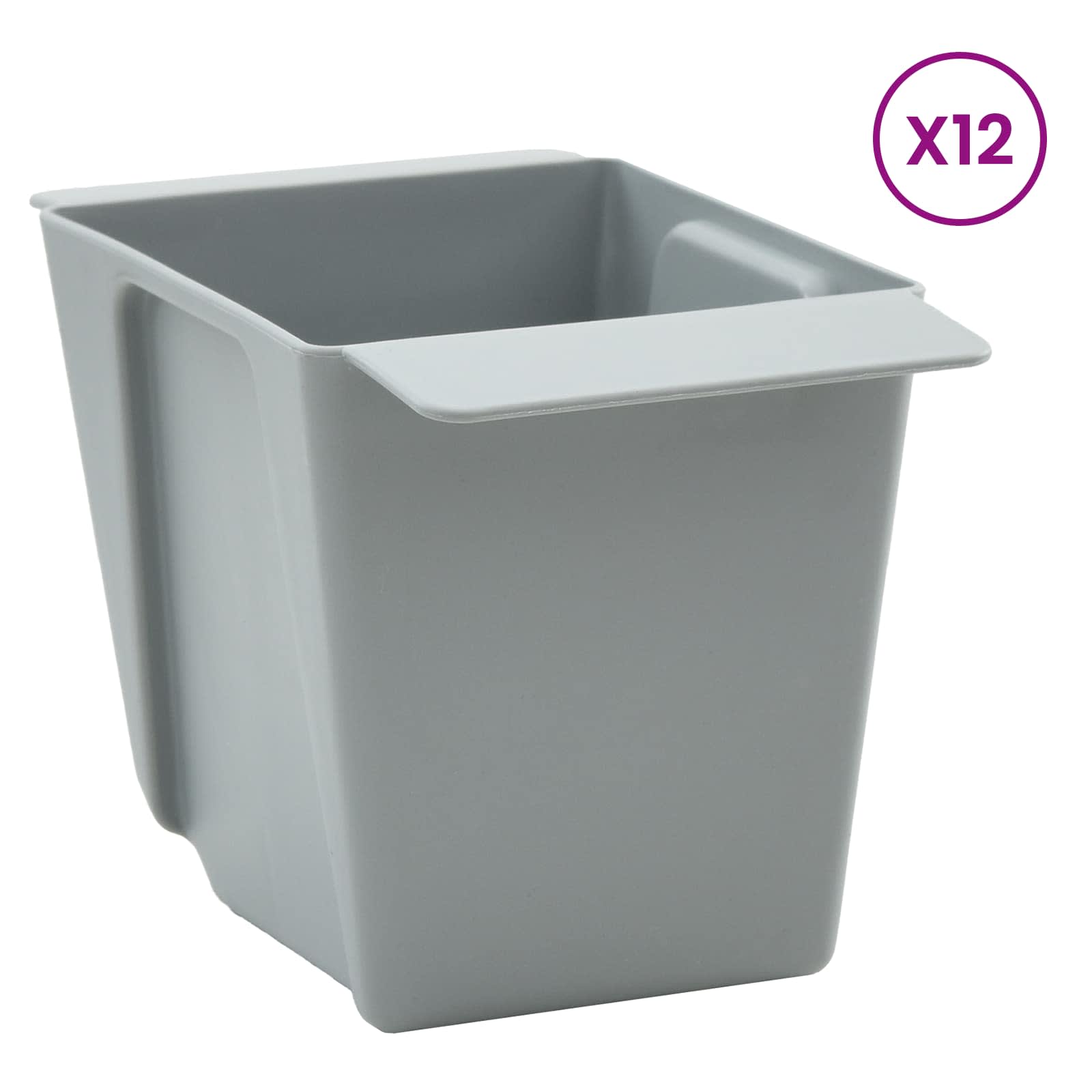 Bloembakken voor Euro-pallets 12 pcs Lichtgrijs 14 x 9 x 9,5 cm is nu te koop bij PeponiXL, paradijselijk wonen!