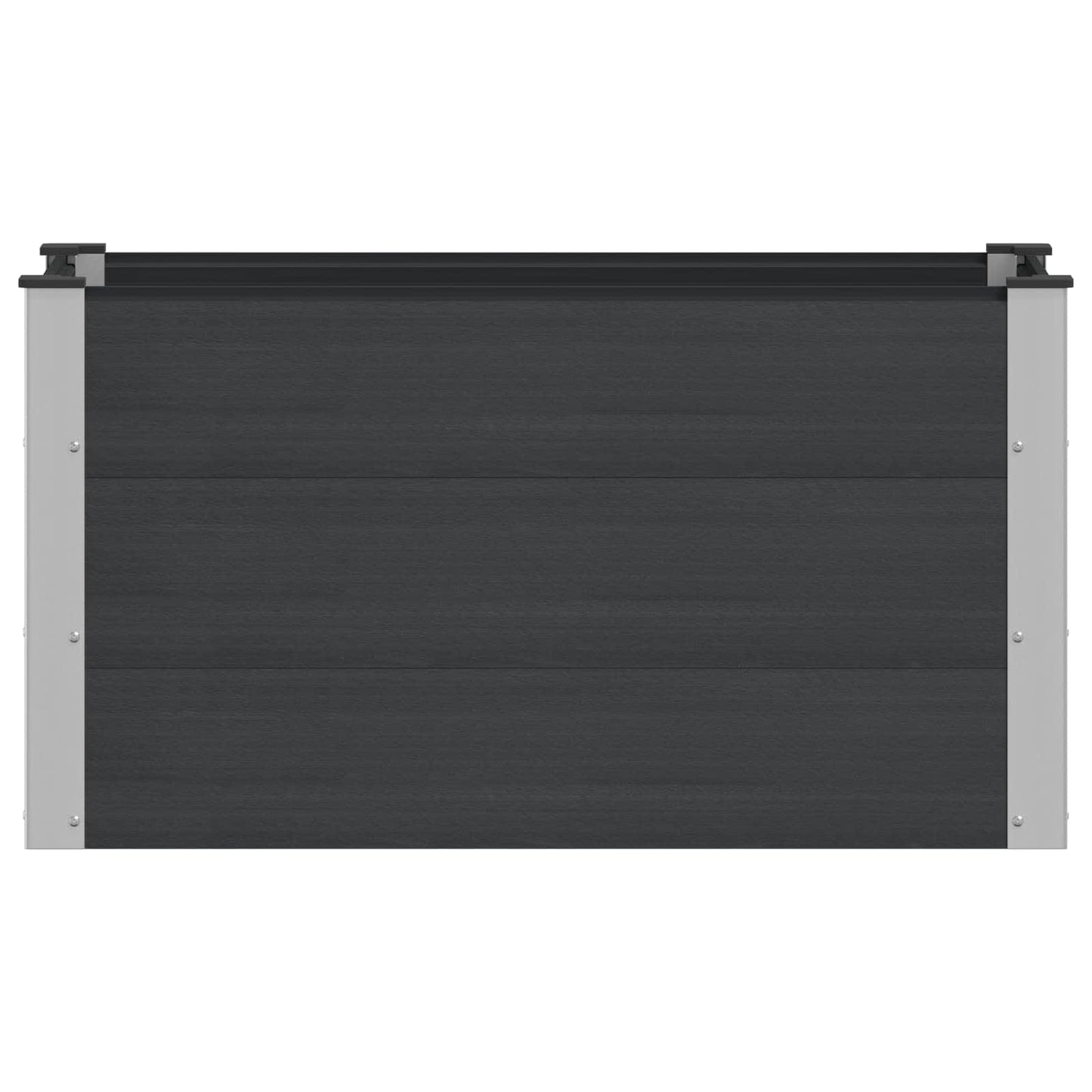 Verhoogde plantenbak Zwart 100 x 50 x 54 cm WPC en Aluminium is nu te koop bij PeponiXL, paradijselijk wonen!