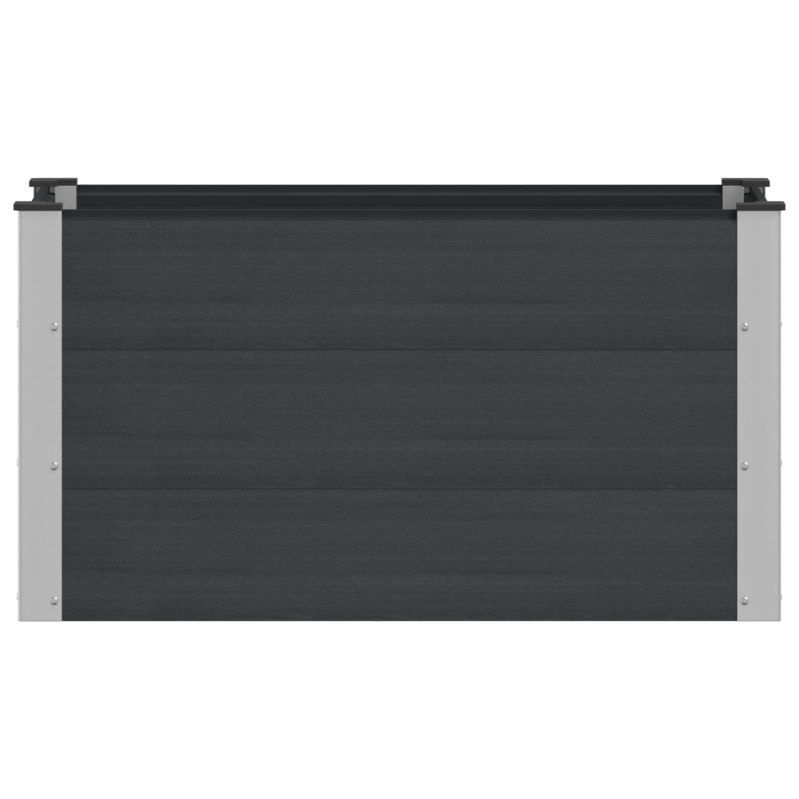 Verhoogde plantenbak Zwart 100 x 50 x 54 cm WPC en Aluminium is nu te koop bij PeponiXL, paradijselijk wonen!