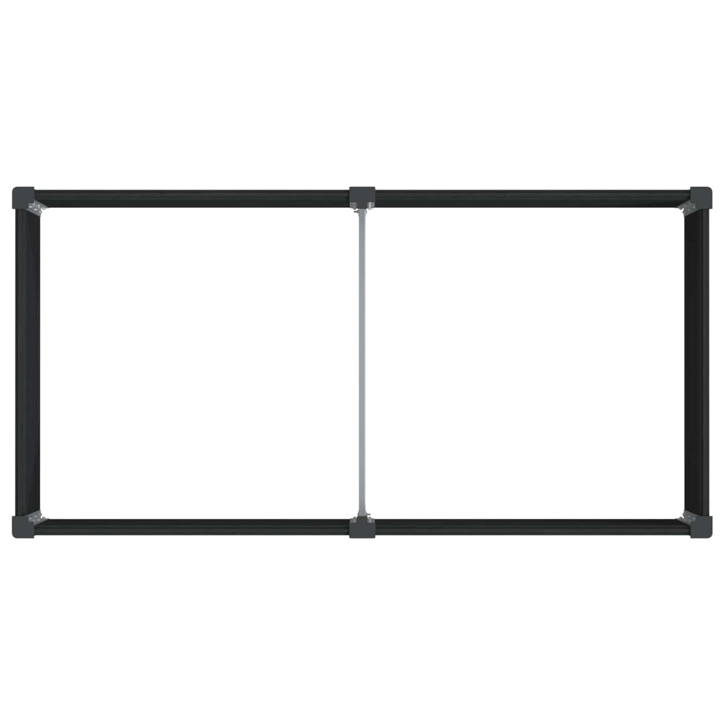 Verhoogde plantenbak Zwart 100 x 50 x 54 cm WPC en Aluminium is nu te koop bij PeponiXL, paradijselijk wonen!