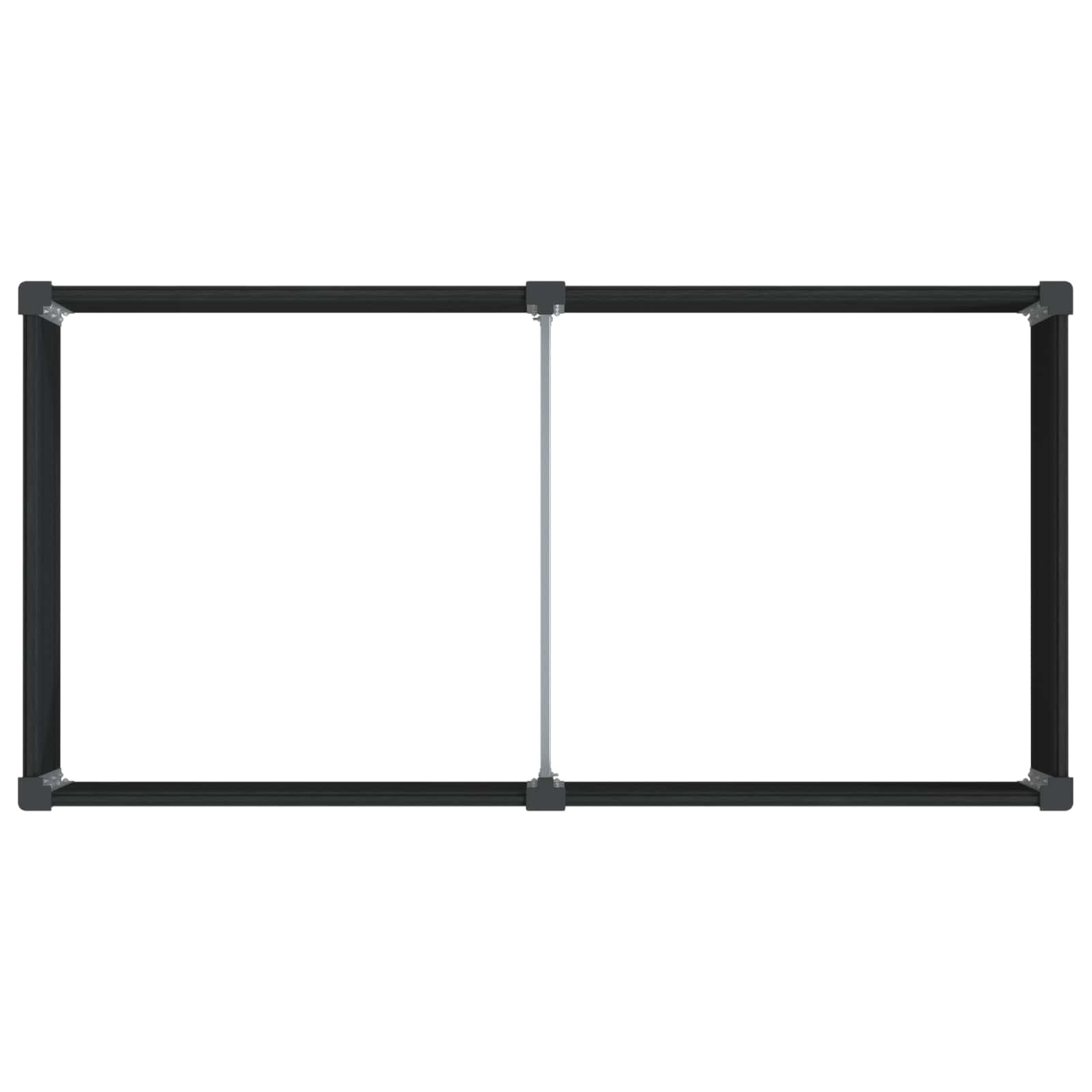 Verhoogde plantenbak Zwart 100 x 50 x 54 cm WPC en Aluminium is nu te koop bij PeponiXL, paradijselijk wonen!